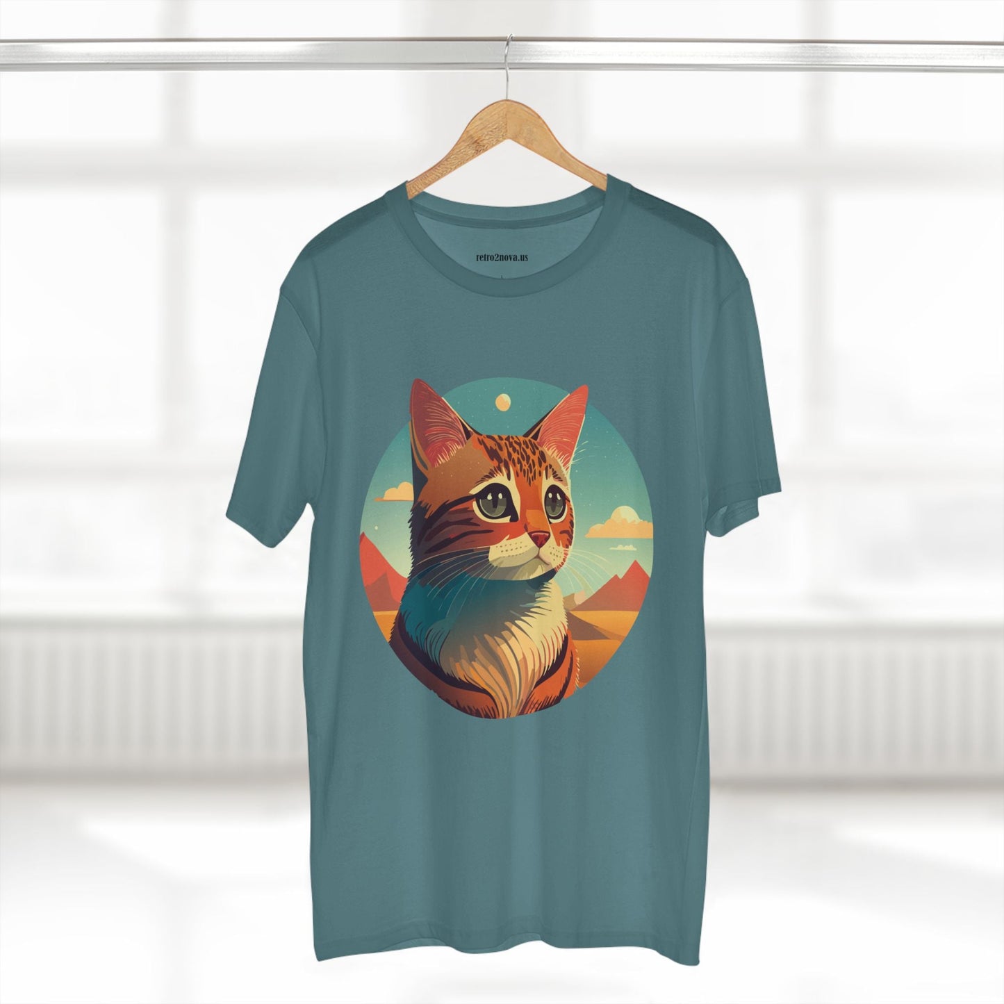 Cat Shirt Unisex Premium Cotton Tee With Original Art Design By Retro2Nova Breathable Ring Spun Cotton Soft Comfortable