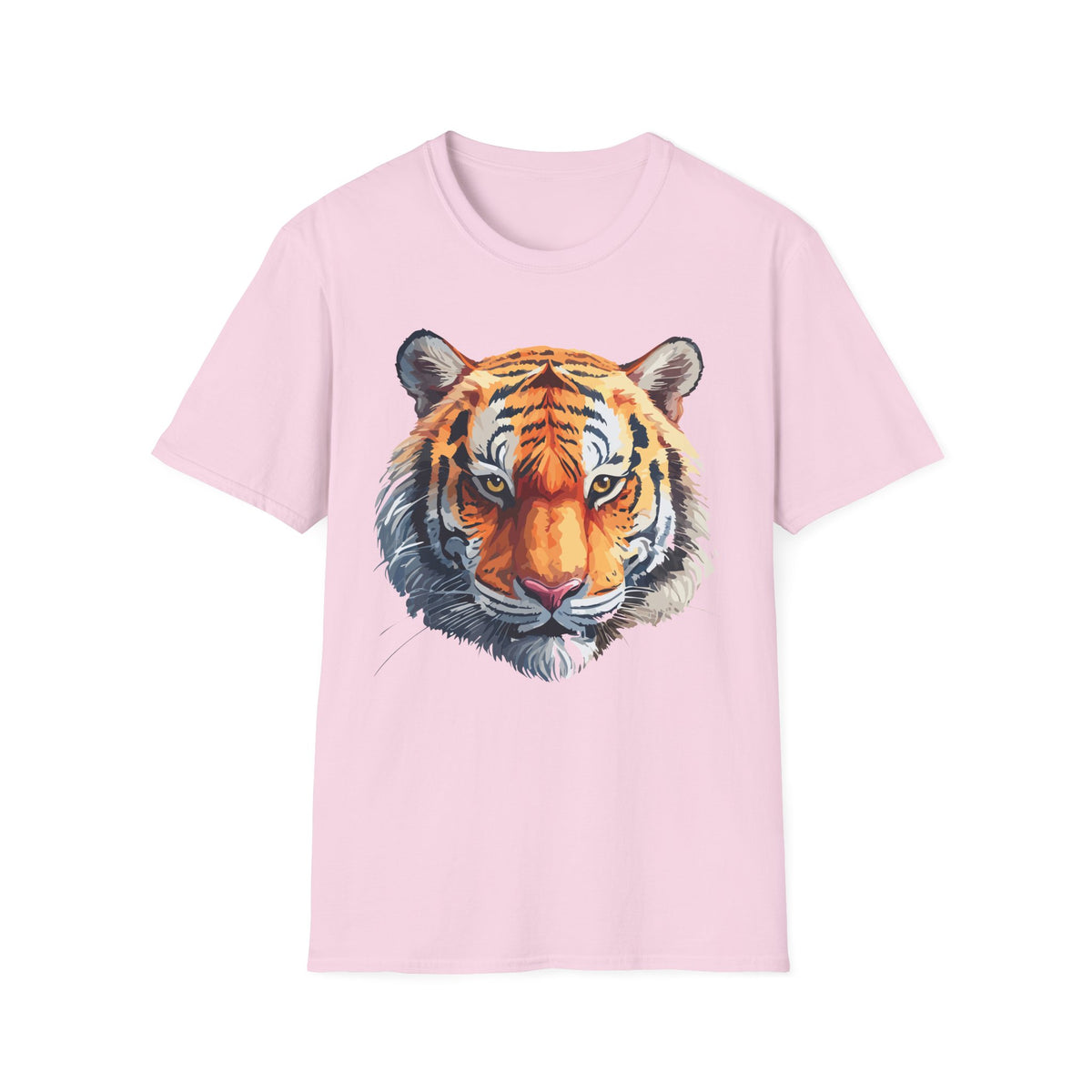 Tiger Face T-Shirt | Bold Watercolor Tiger Portrait