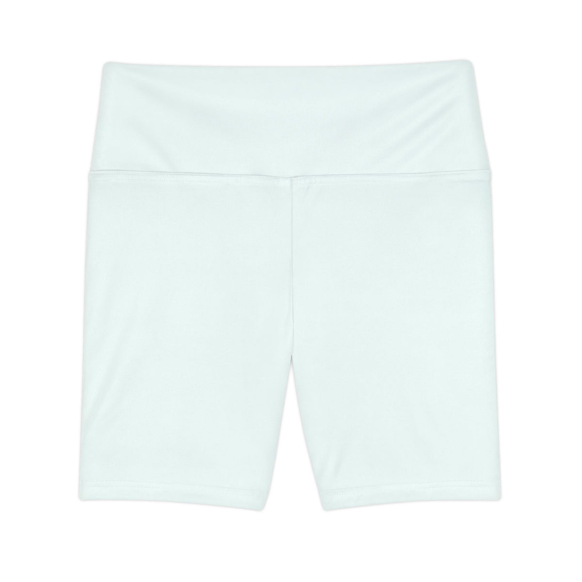 Mint Cream Workout Shorts — High-Waist Women's Active Biker Shorts