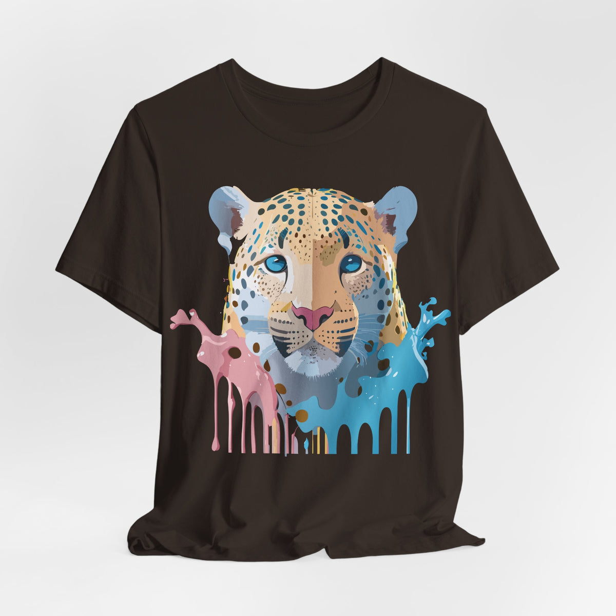 Cheetah Graphic Unisex Cotton Bella+Canvas Tee with Art Animal Design e304
