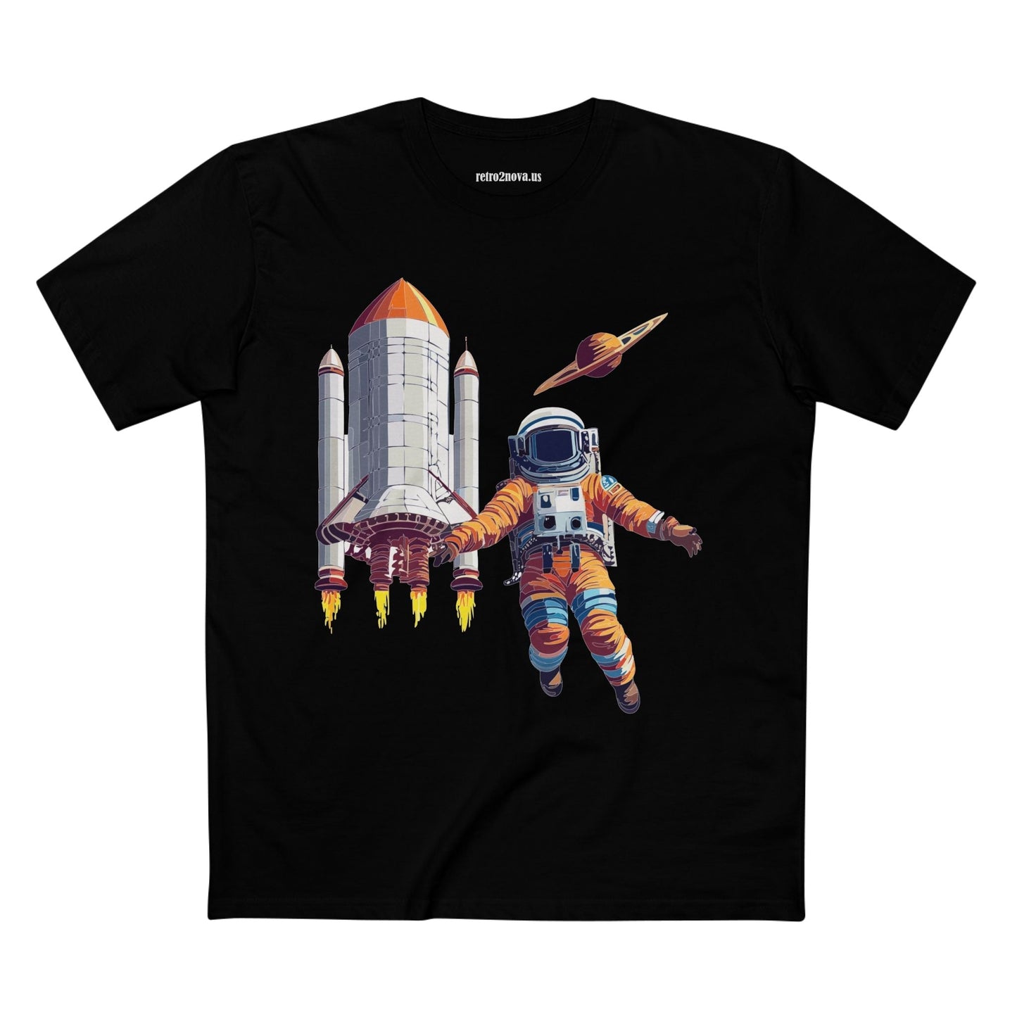 Cosmos Shirt Astronaut Tee CS 7 Unisex Premium Cotton Staple Tee Retro2Nova Art Original Art Design