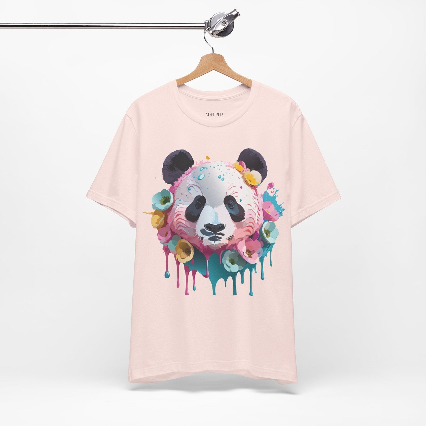 Panda Graphic Unisex 100 Cotton Vintage Art with Animal T-Shirt 6
