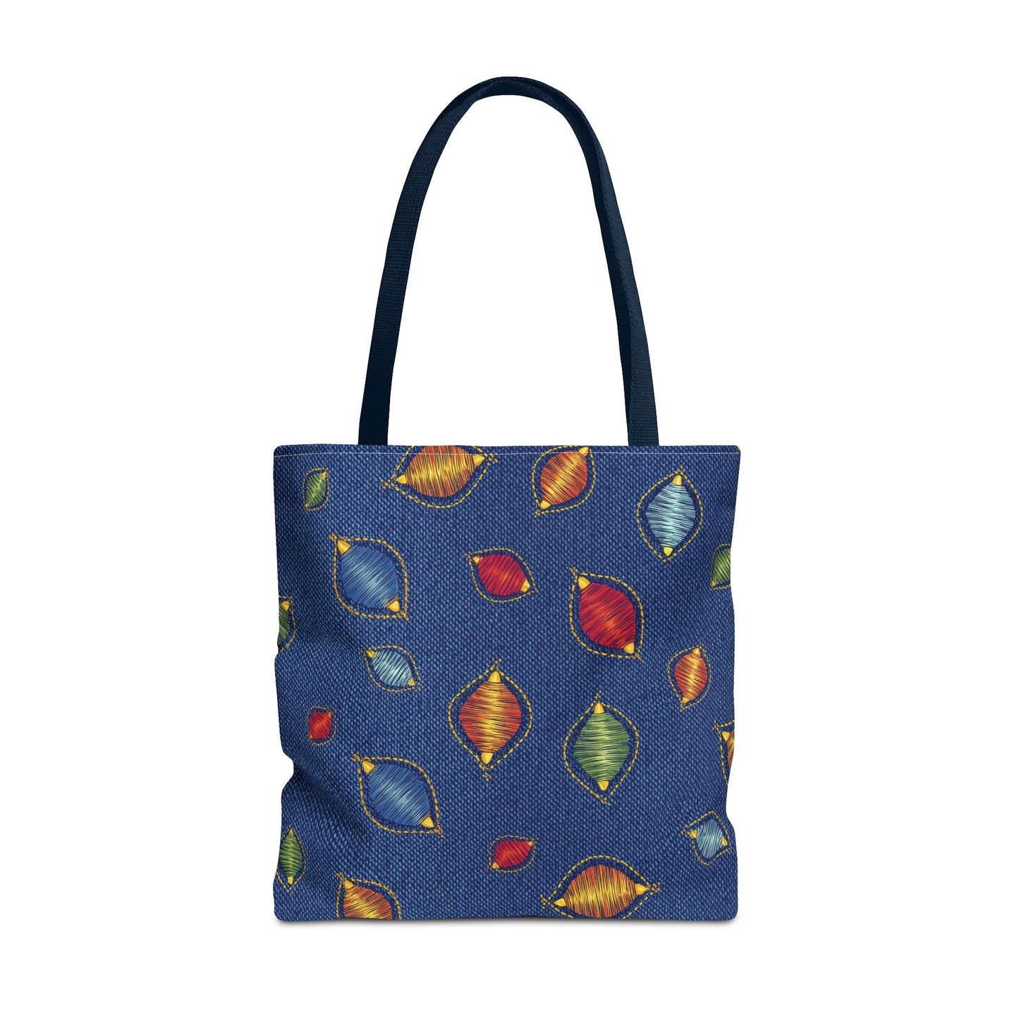 Diwali Graphic Denim Fabric Imitation Print Unisex Canvas Bag Poly Spun 3 Sizes Tote Bag 205-9