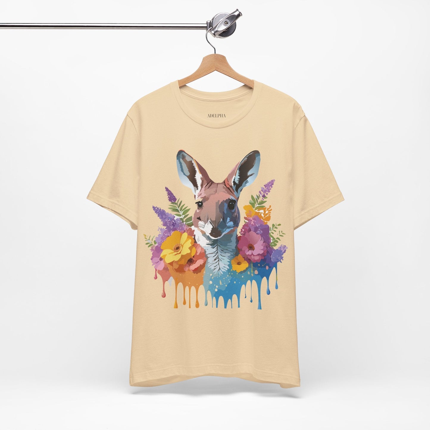 Kangaroo Graphic Unisex 100 Cotton Vintage Animal Artwork Tee 8