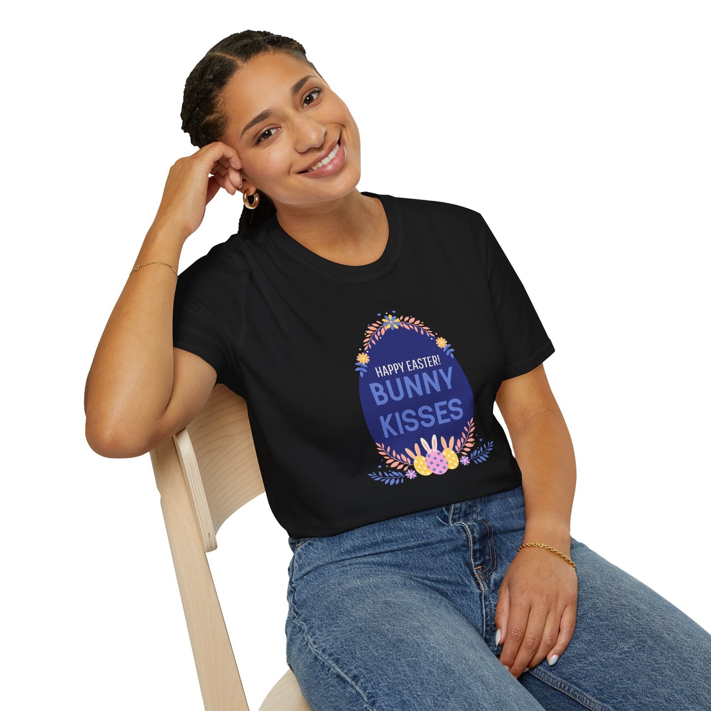 Easter Bunny Kisses T Shirt Unisex Gildan Softstyle Tee With Easter Signature Prints Design