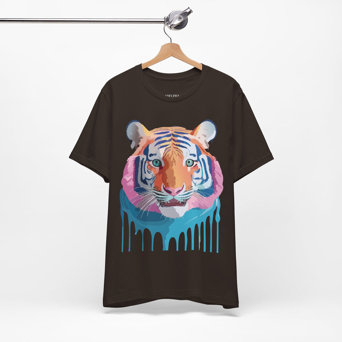 Tiger Graphic Unisex Cotton Bella+Canvas Tee with Art Animal Design e61