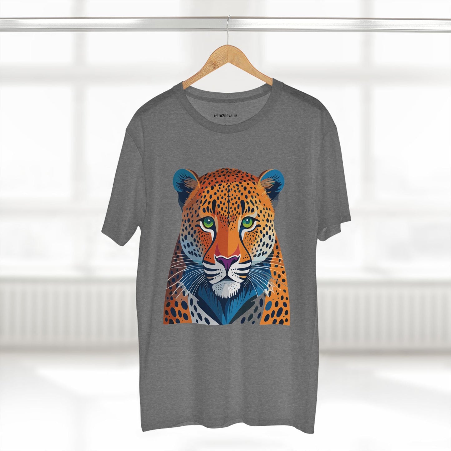 Unisex Cheetah Shirt Premium Cotton Tee With Original Art Design From Retro2Nova Art Collection For Everyday Comfort