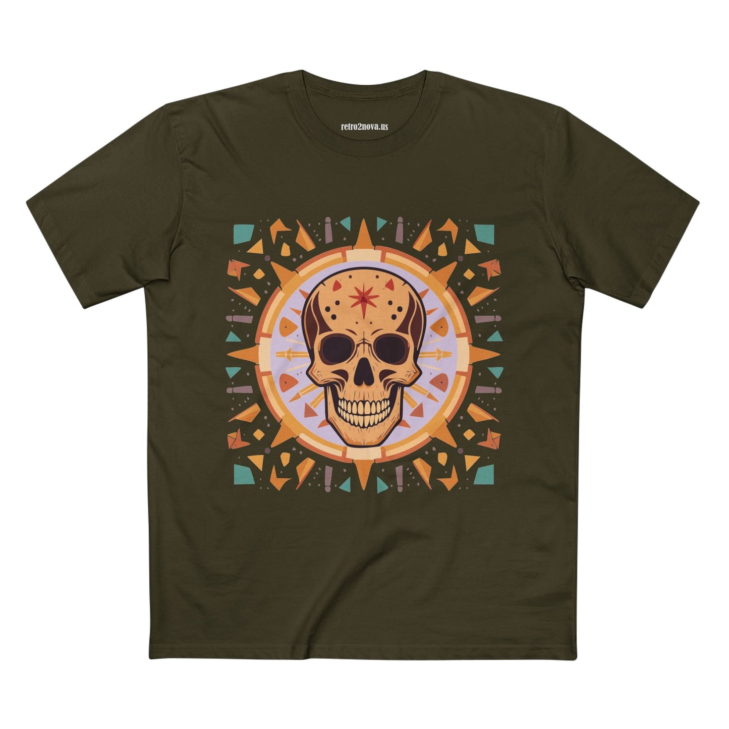 Skull Skeleton Shirt Unisex Premium Cotton Tee With Original Art Design Retro2Nova