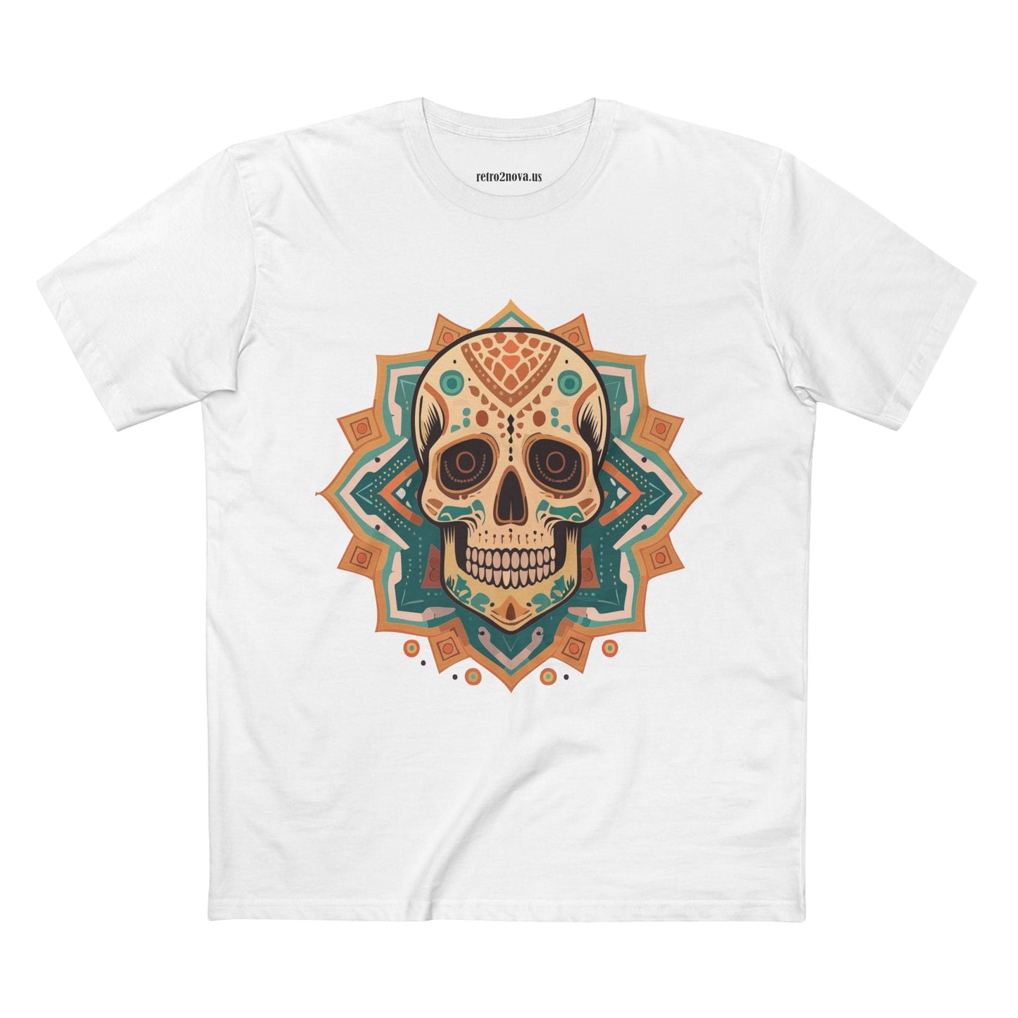 Skull Shirt Unisex Skeleton Tee Premium Cotton With Original Art Design From Retro2Nova Collection