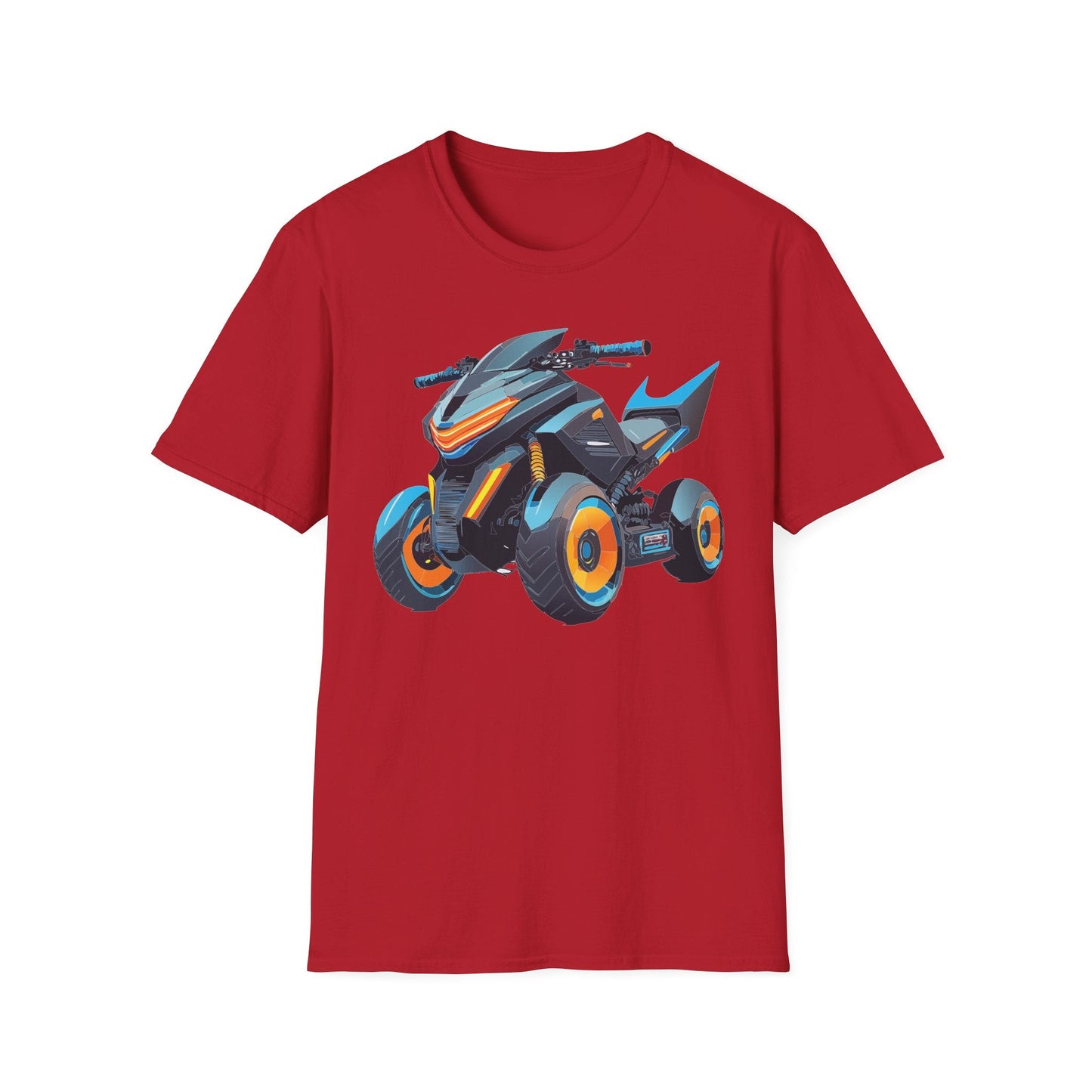 Unisex Motorcycle Art Design T Shirt Softstyle 64000 MTB Graphic Tee For Riders