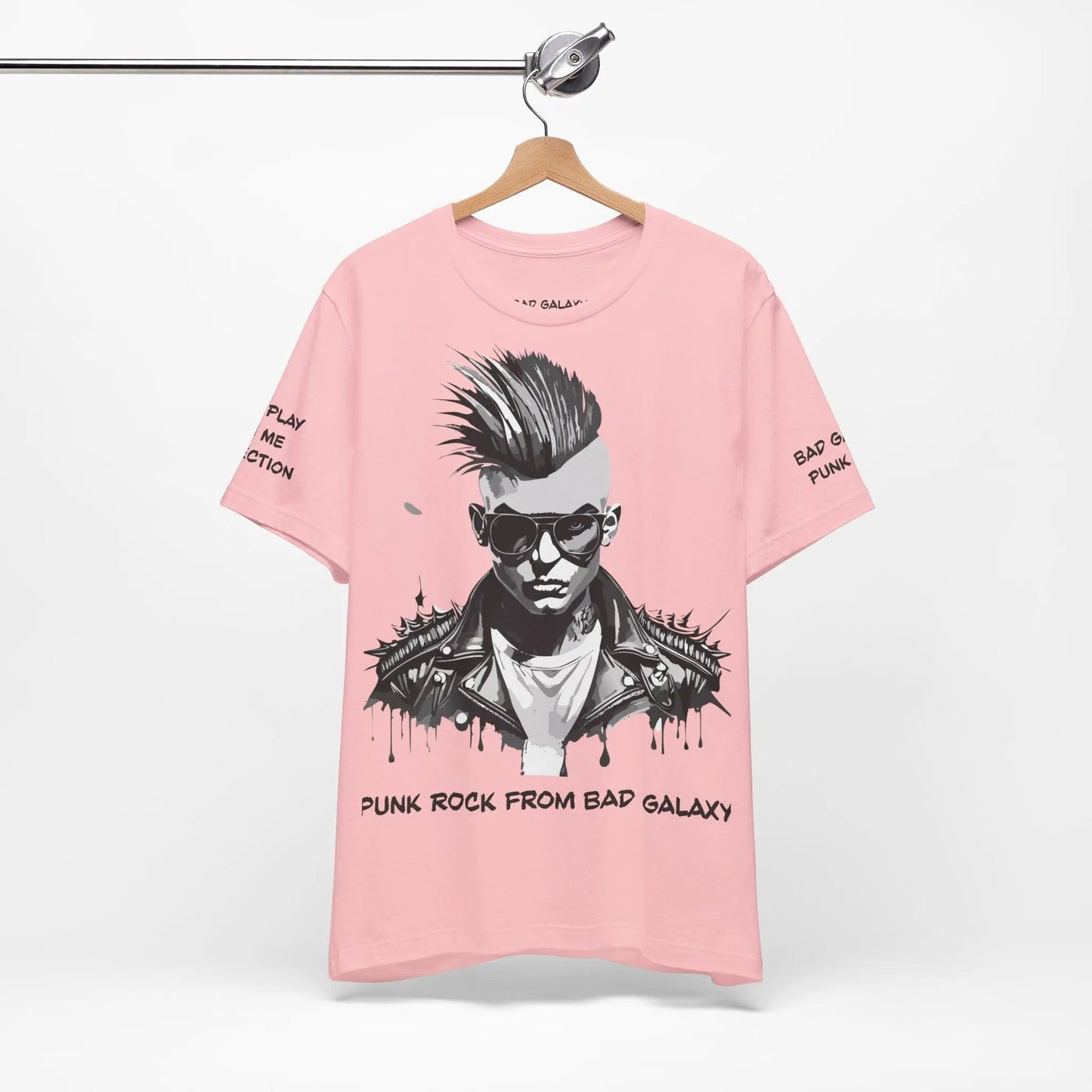 Punk Rock Tee Shirt From Bad Galaxy Made To Order 100 Percent Cotton Eco Friendly Inks