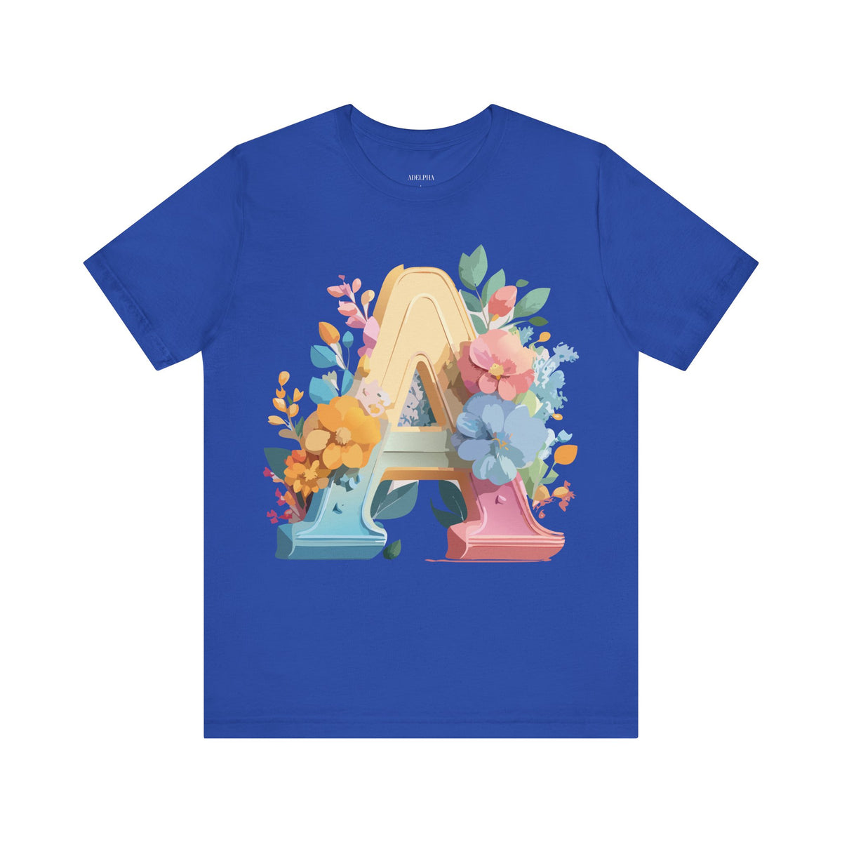 Letter A Graphic Unisex Cotton Bella+Canvas Tee with Art Letter Design
