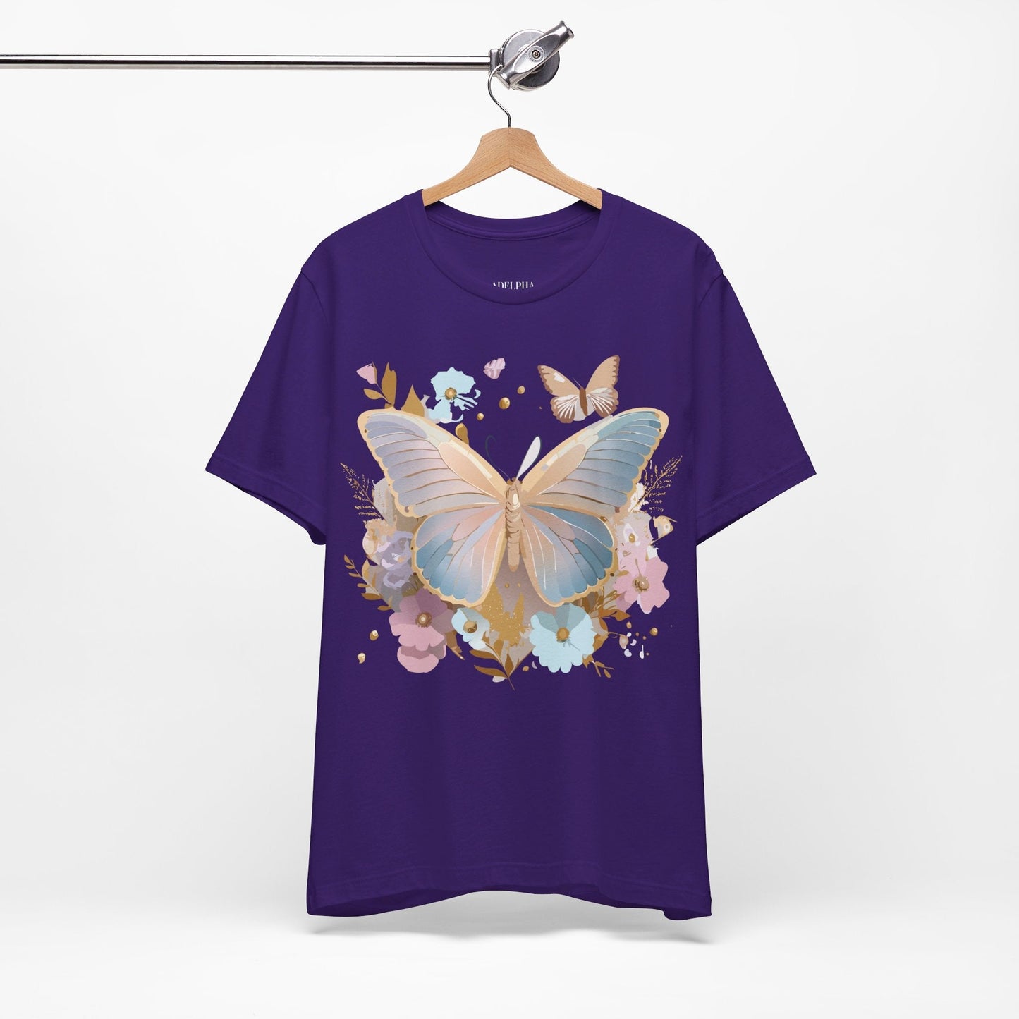 Butterfly Graphic T Shirt Unisex Vintage Artwork Tee By Adelpha