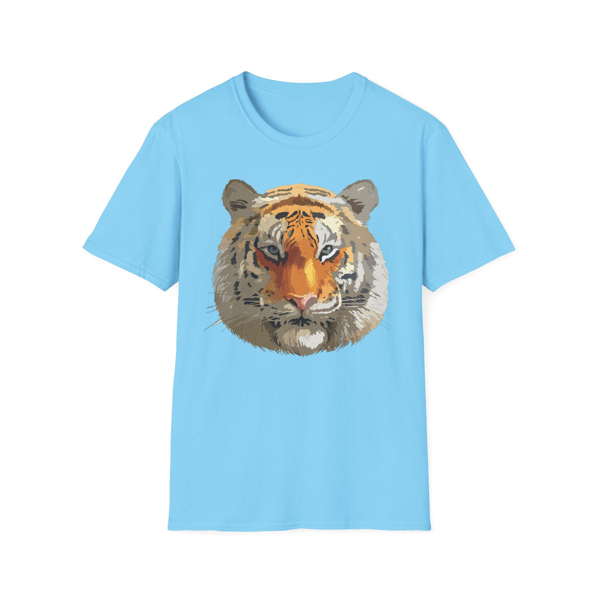 Tiger Face T-Shirt | Realistic Orange Bengal Illustration
