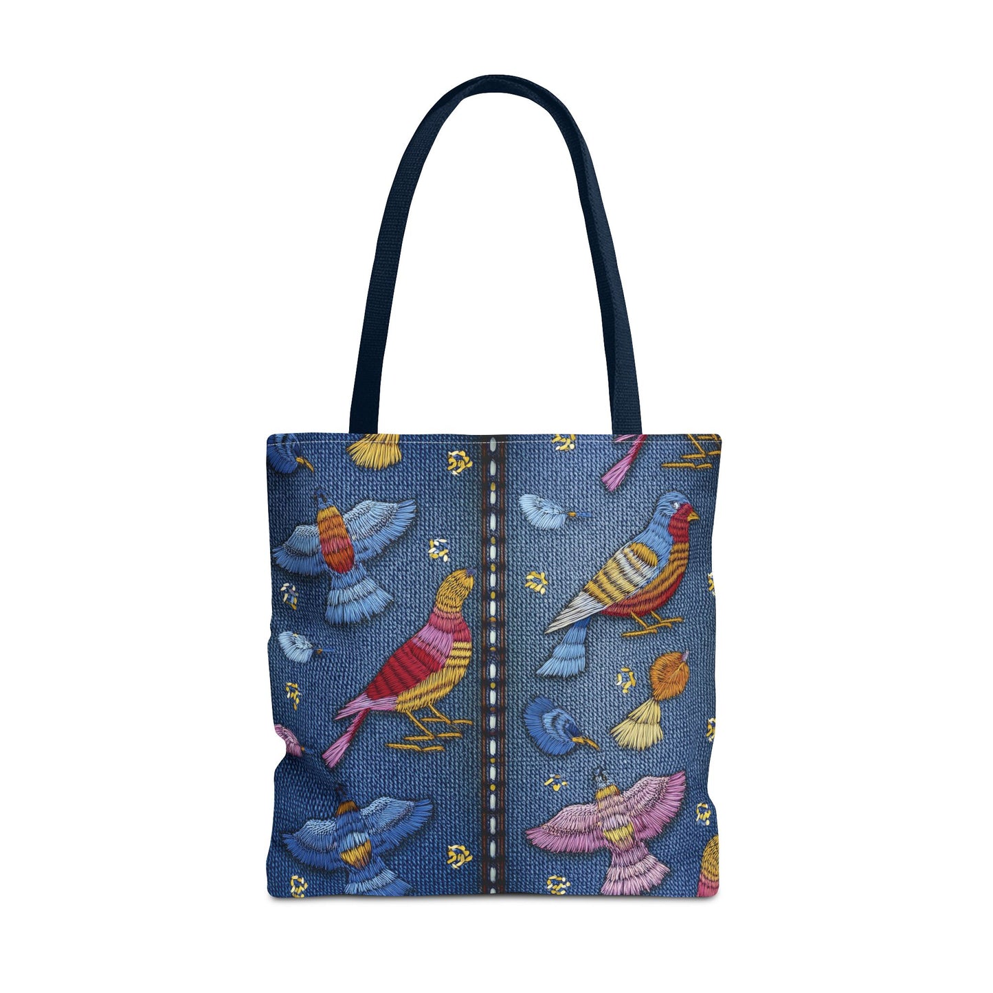 Denim Fabric Imitation Print Unisex Canvas Bag Poly Spun 3 Sizes Tote Bag 194-8