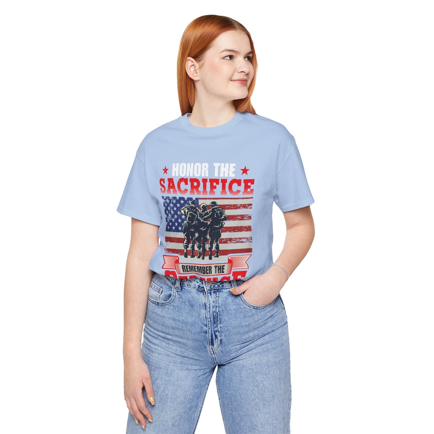 American Flag Graphic Unisex Cotton T-Shirt v24