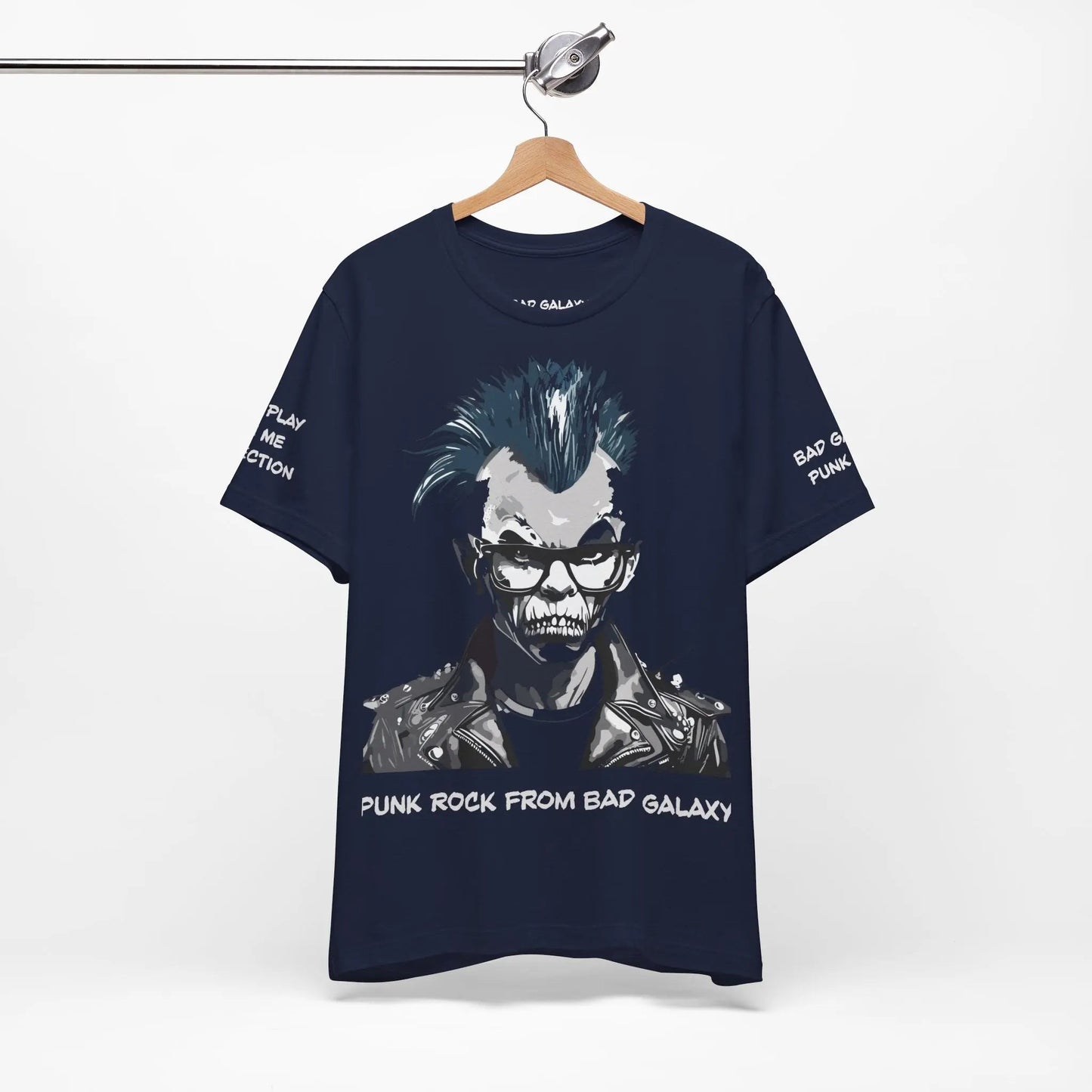 Punk Rock Tee Shirt From Bad Galaxy 100 Percent Cotton Eco Friendly Inks Made To Order USA Designed