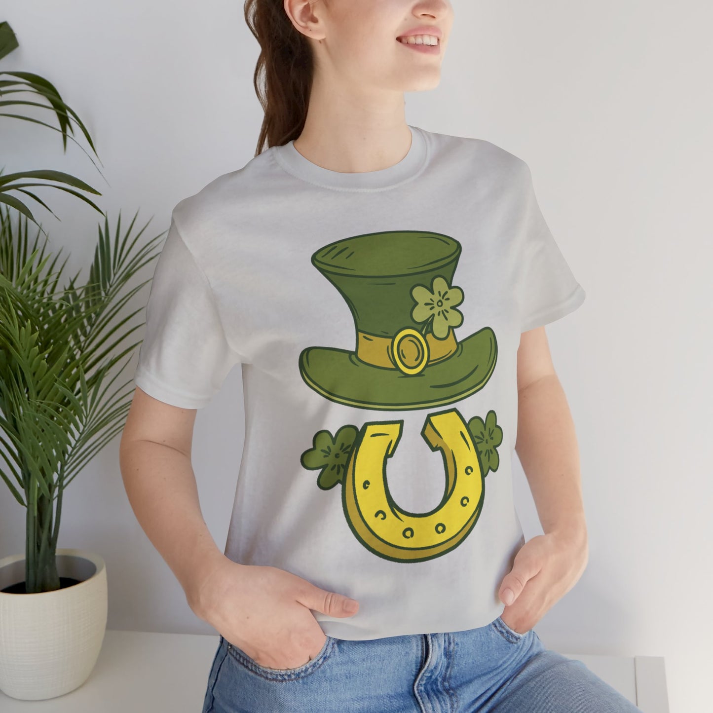 Unisex Cotton Tee Shirt with Lucky Prints