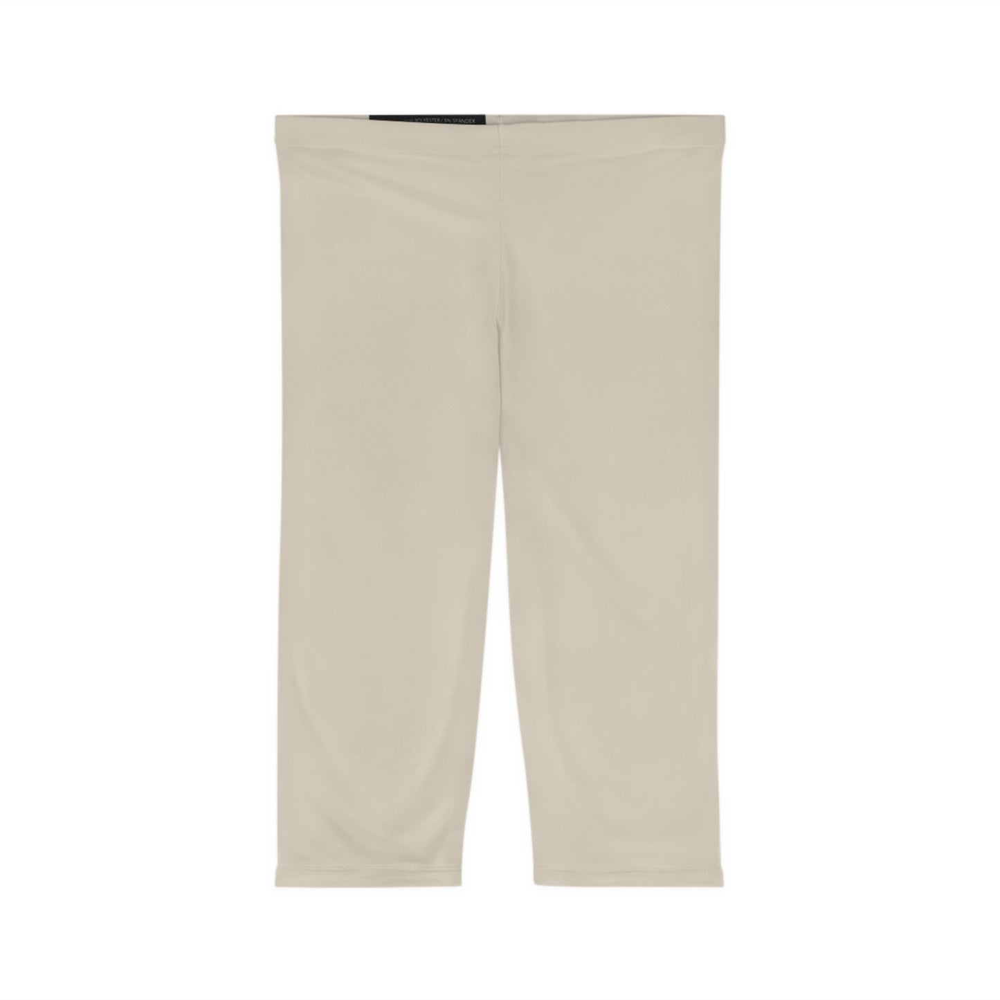 Bone Color Women's Brushed Suede Poly Span Casual Capri Leggings XS-2XL
