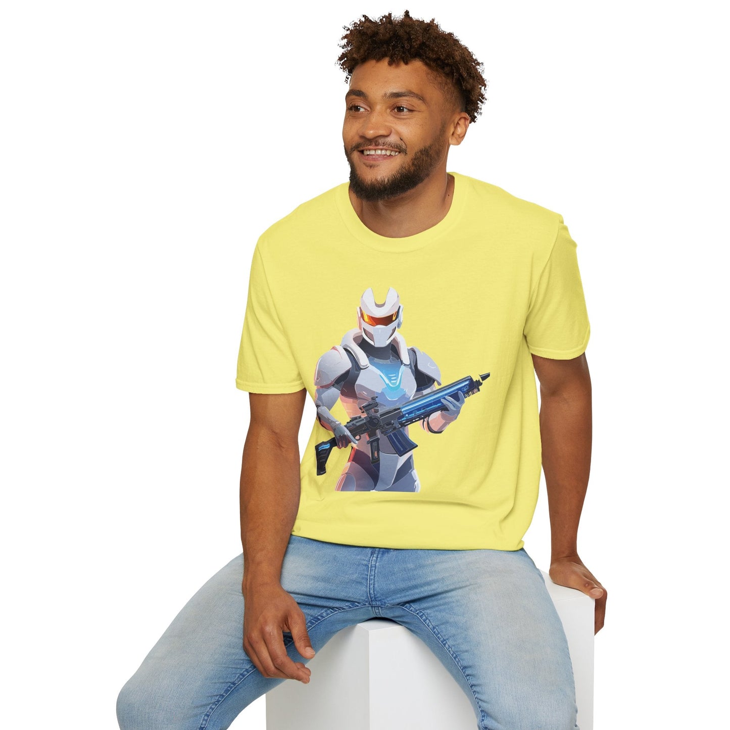 Robocop T Shirt Unisex Gildan Softstyle 64000 100 Percent Ring Spun Cotton Tee With Artwork