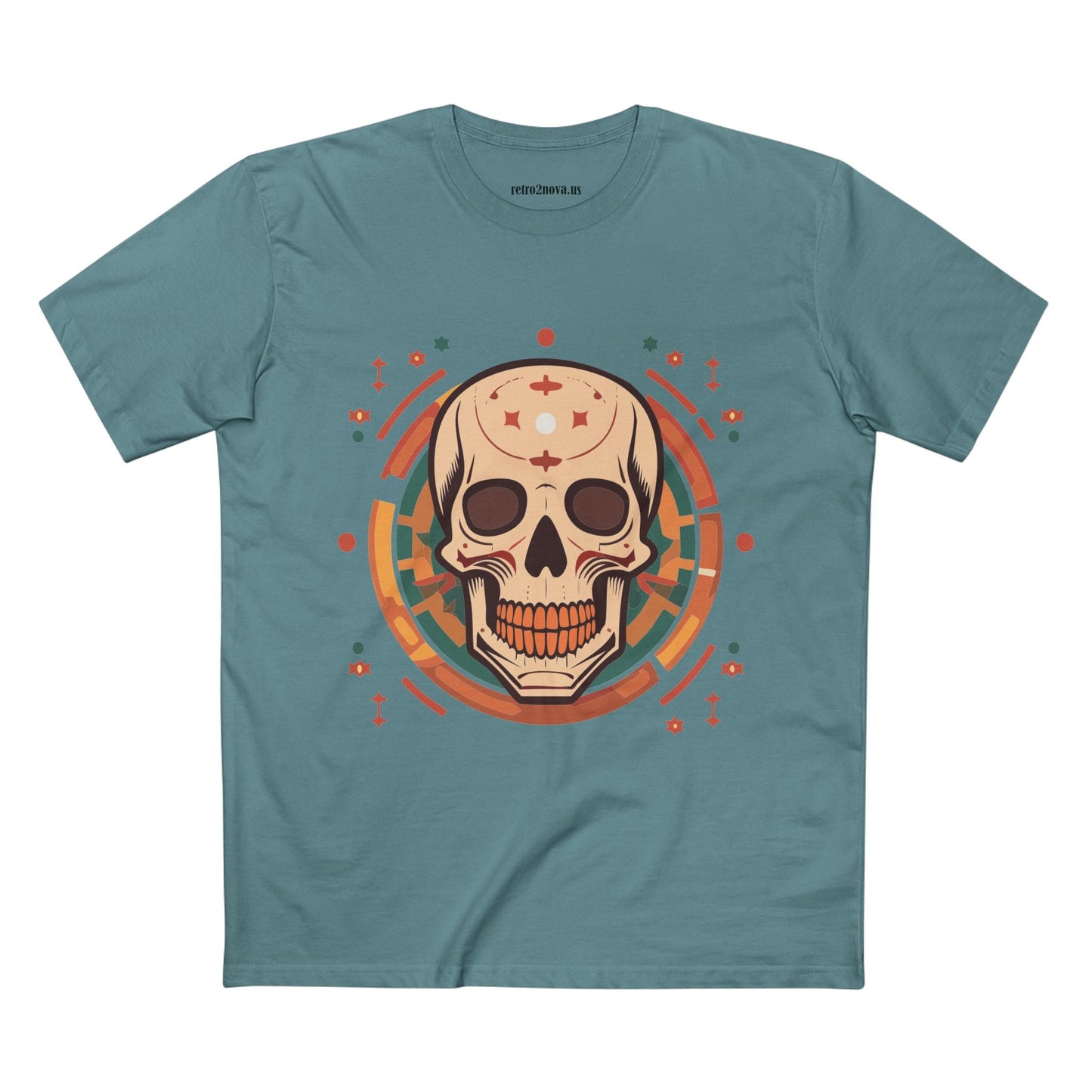 Skull Shirt Unisex Skeleton Tee Premium Cotton With Original Art Design From Retro2Nova Collection