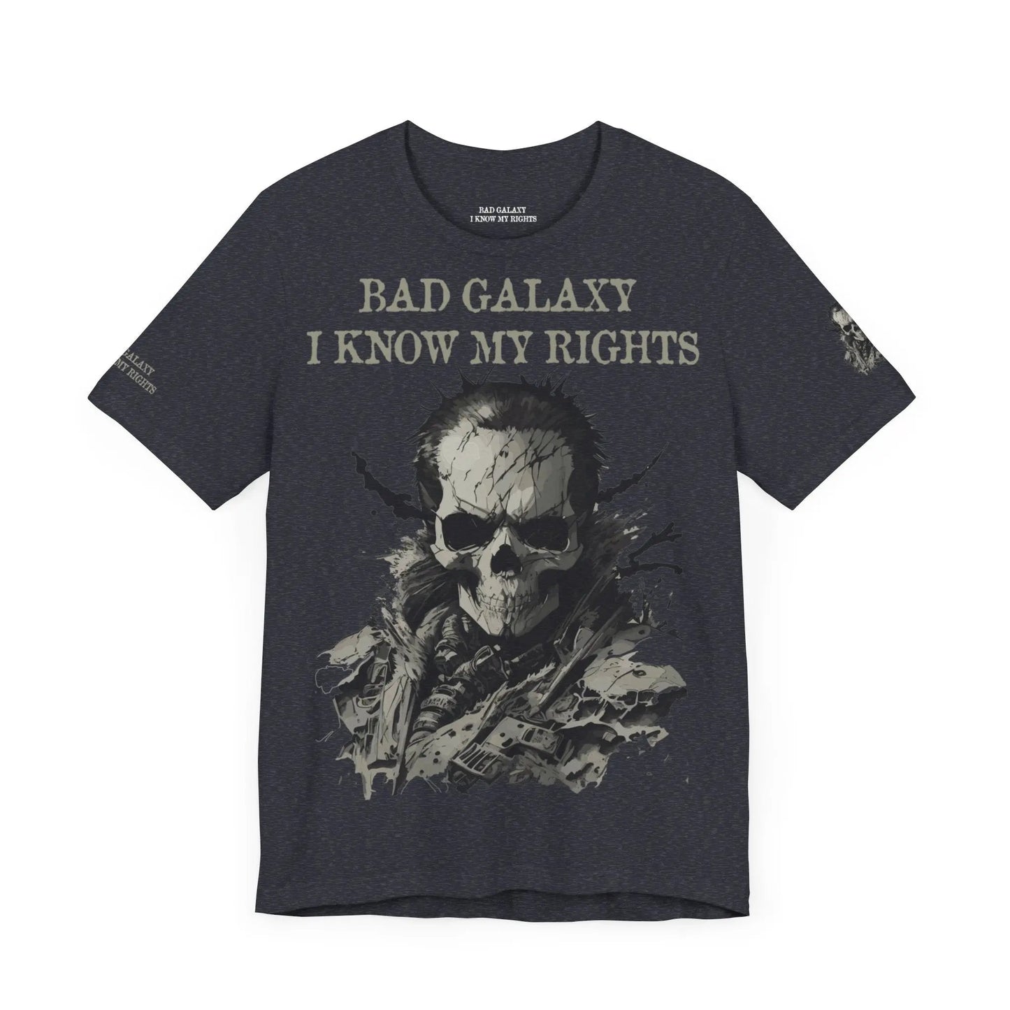 Bad Galaxy Skull T Shirt Made In USA 100 Percent Cotton Eco Friendly Inks Durable Stitching