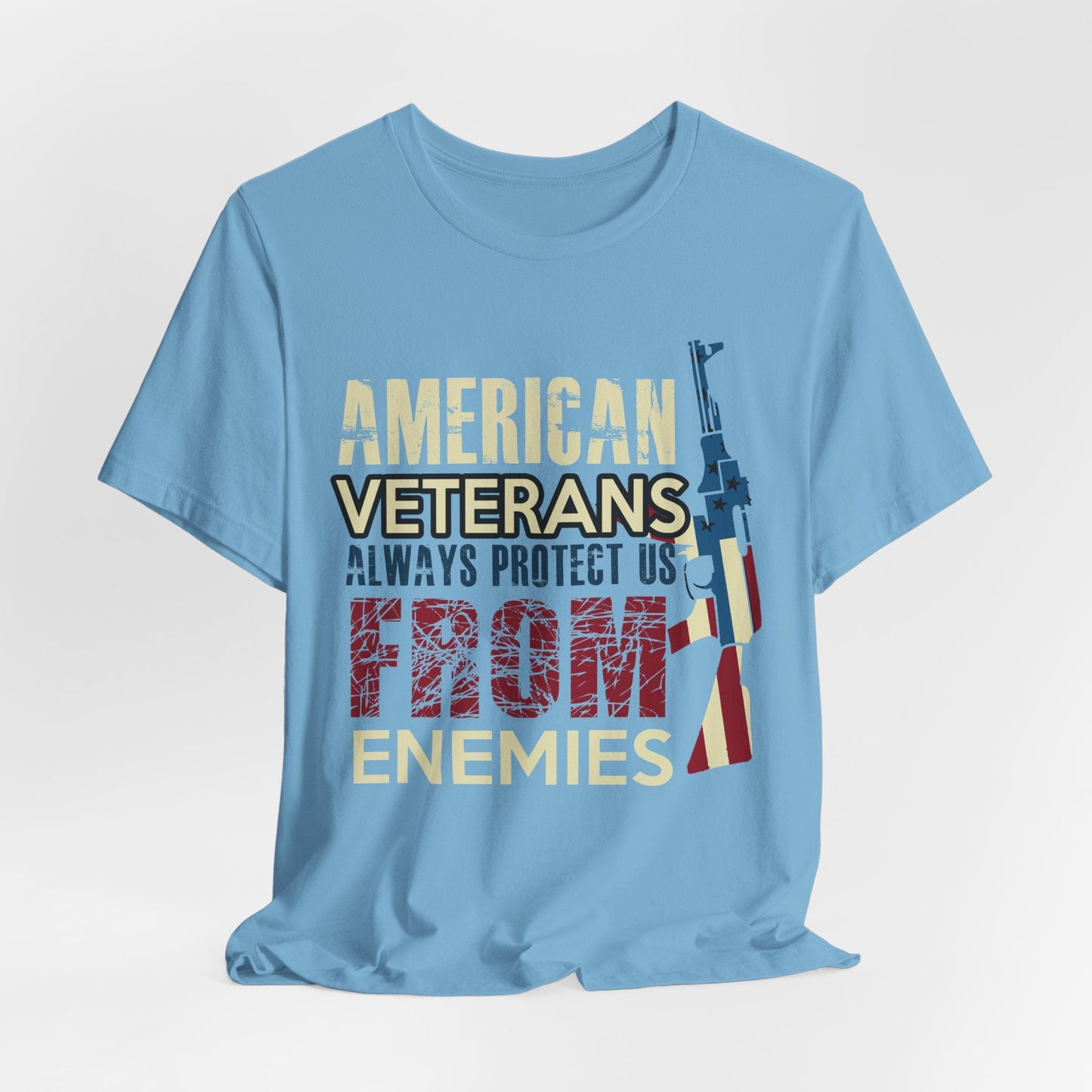 Army Veteran Patriotic Graphic Design Unisex Cotton T-Shirt v44