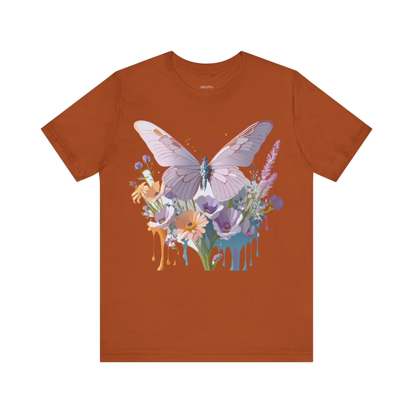 Butterfly Graphic Tee Unisex Short Sleeve Vintage Artwork By Adelpha