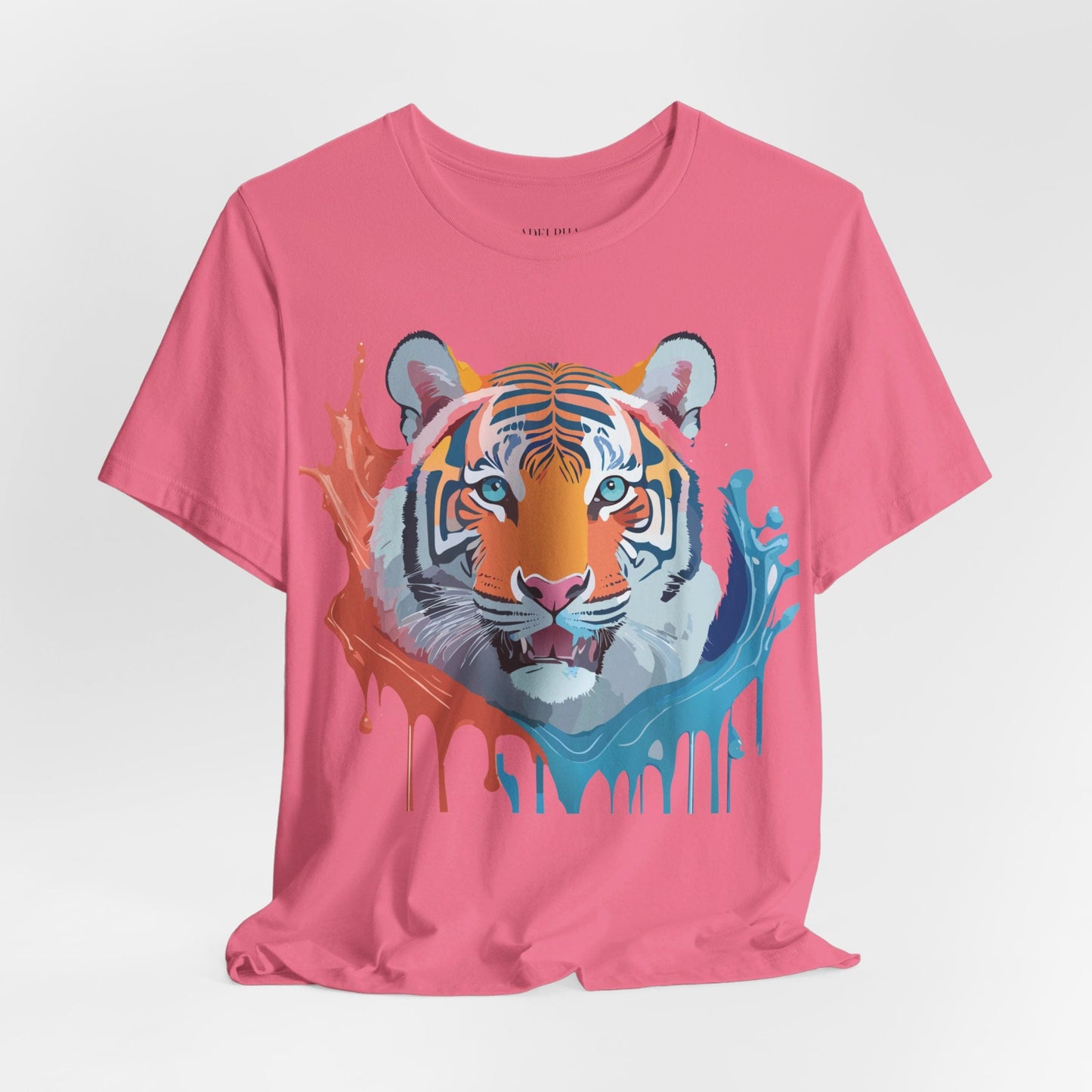 Tiger Graphic Unisex 100 Cotton Vintage Art with Animal Tee 22