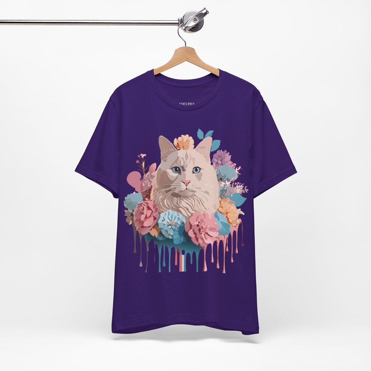 Cat Graphic Unisex 100 Cotton Vintage Design Tee 4