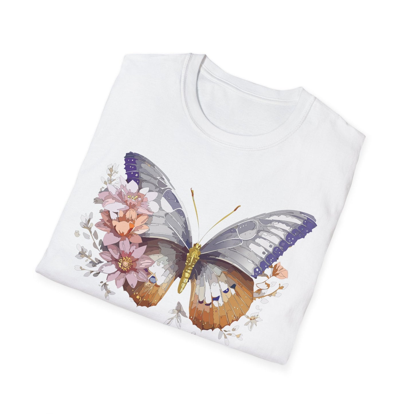 Butterfly Shirt Unisex T Shirt 100 Percent Ring Spun Cotton Gildan Softstyle Tee