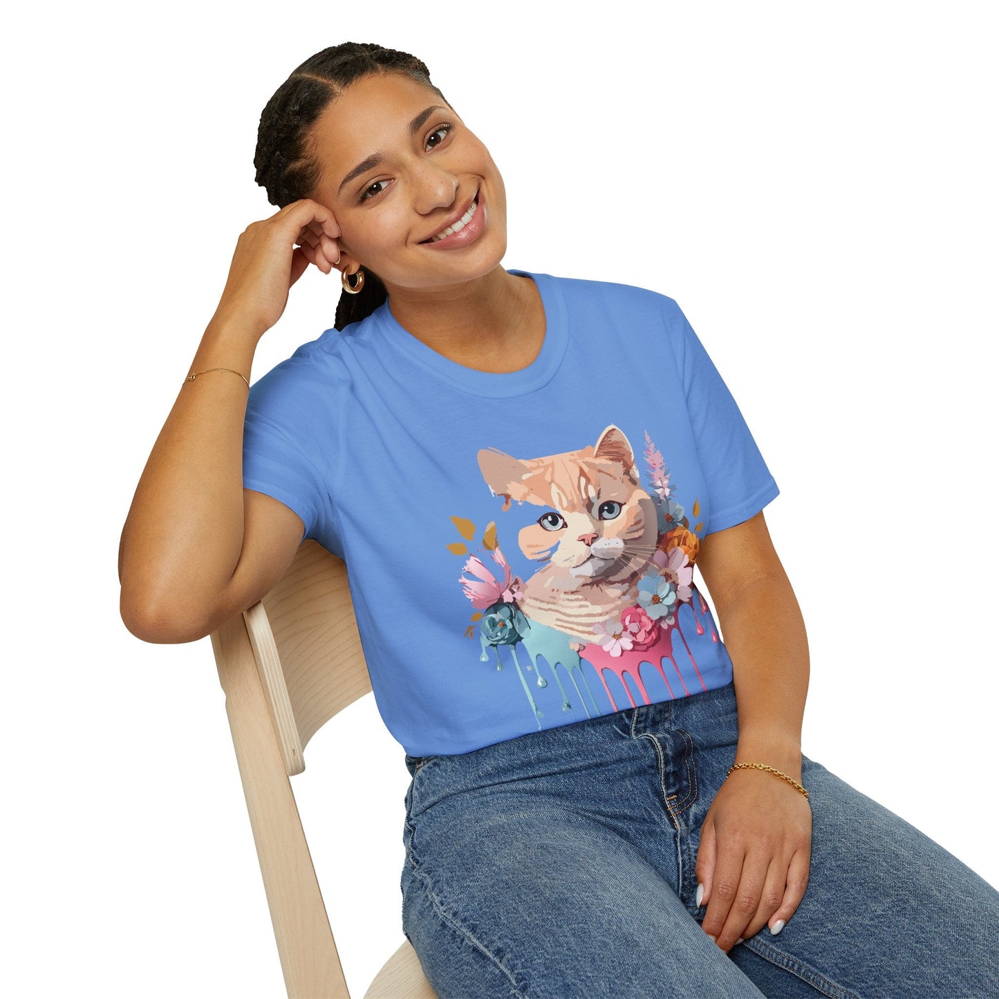Cat Shirt Unisex Kitten Tee Softstyle Gildan 64000 Cotton Tee