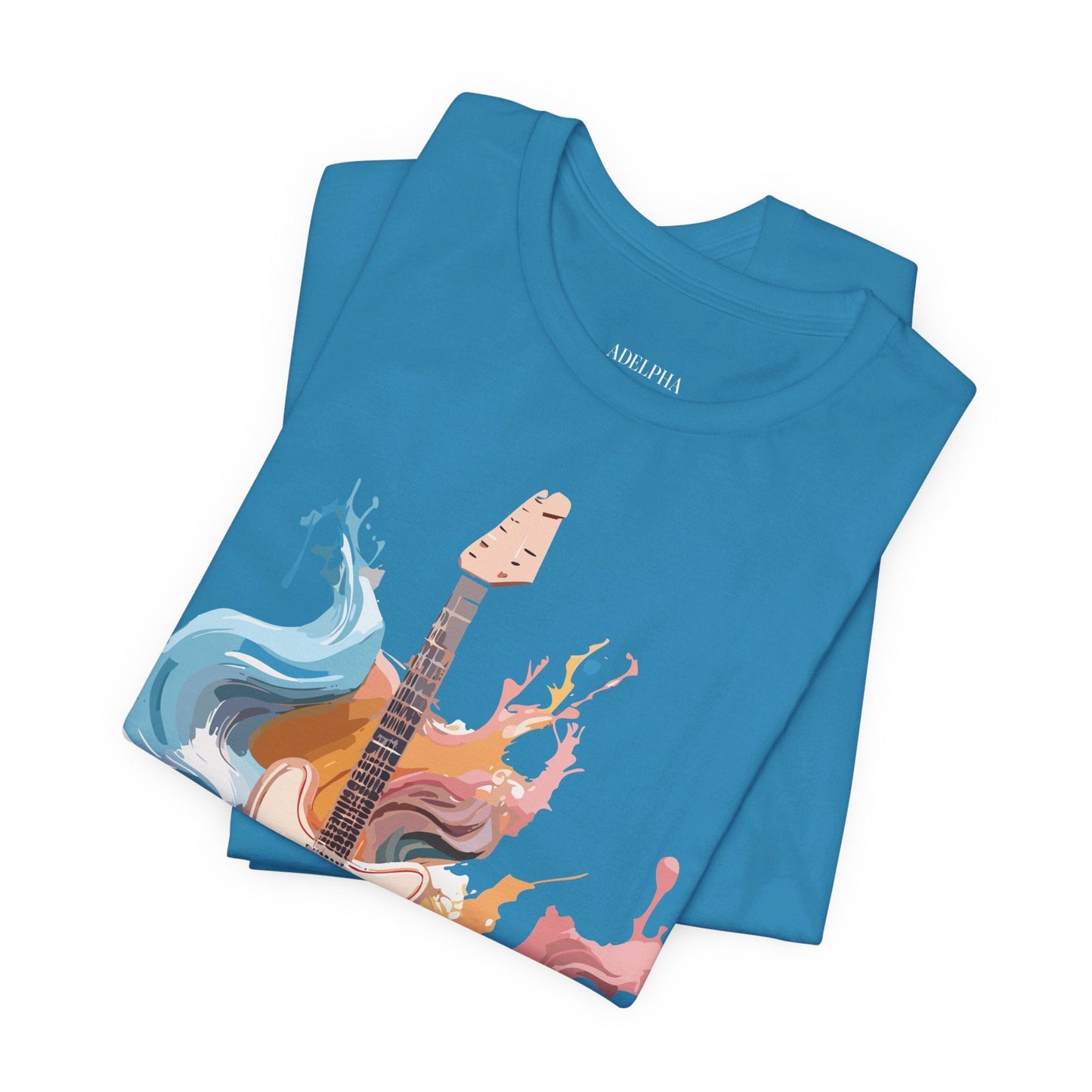 Adelpha Music Graphic T Shirt Unisex Short Sleeve Vintage Inspired Art Tee For Everyday Casual Wear