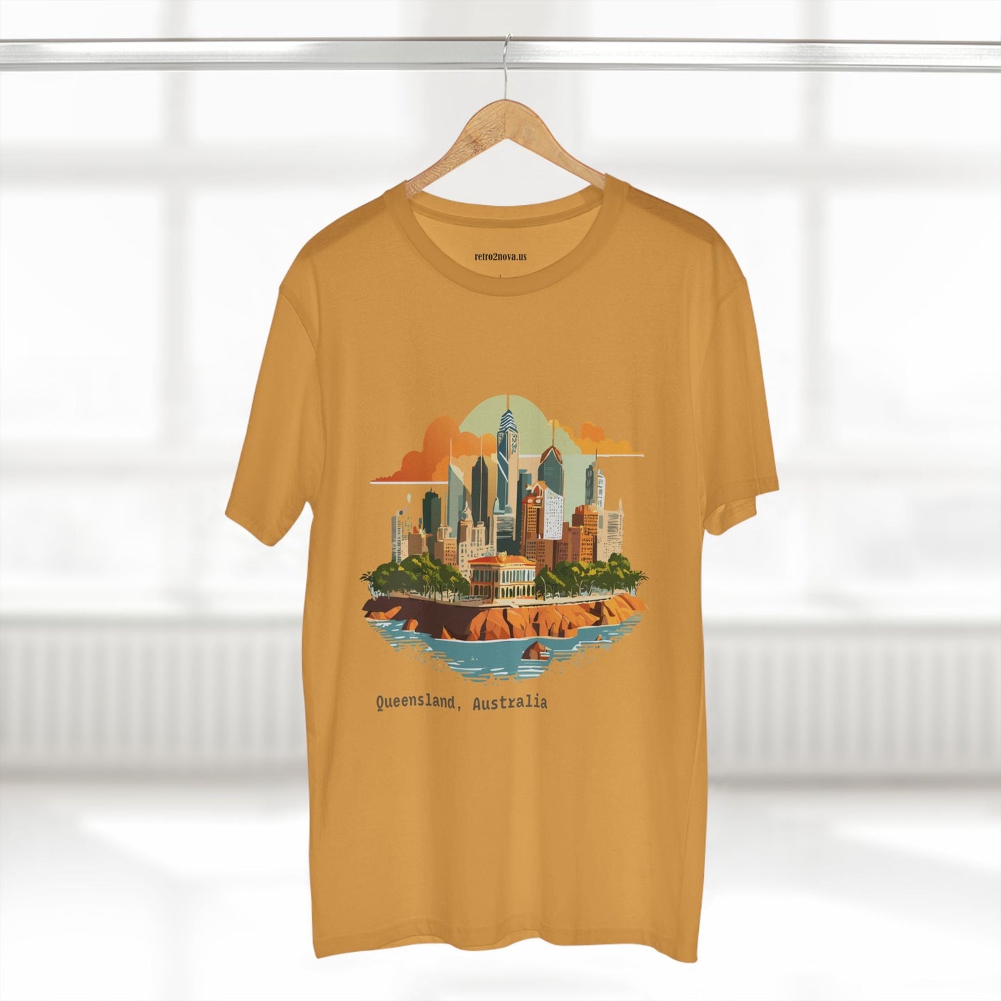 Unisex Travel Shirt Australia Art Tee Premium Cotton Original Design Retro2Nova TT65