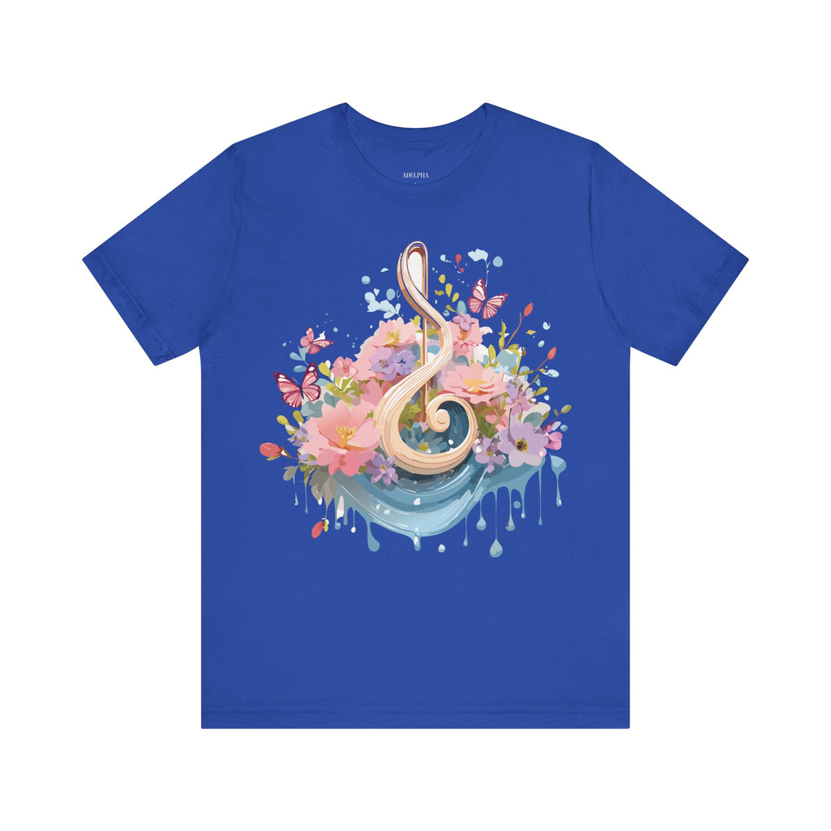 Music Graphic Unisex Cotton Bella+Canvas Tee with Art Design m112