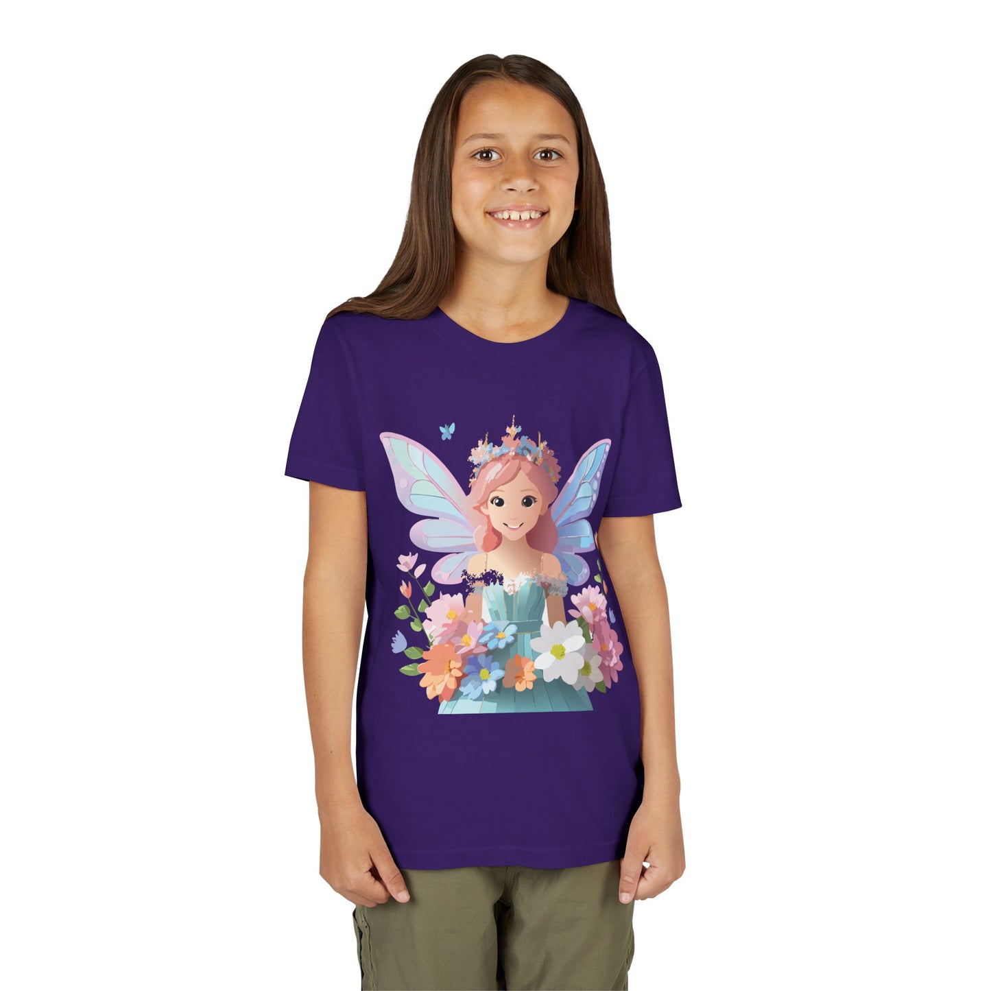 Enchanting Fairy Floral Youth Short Sleeve Tee - Perfect for Spring Celebrations (9-14)