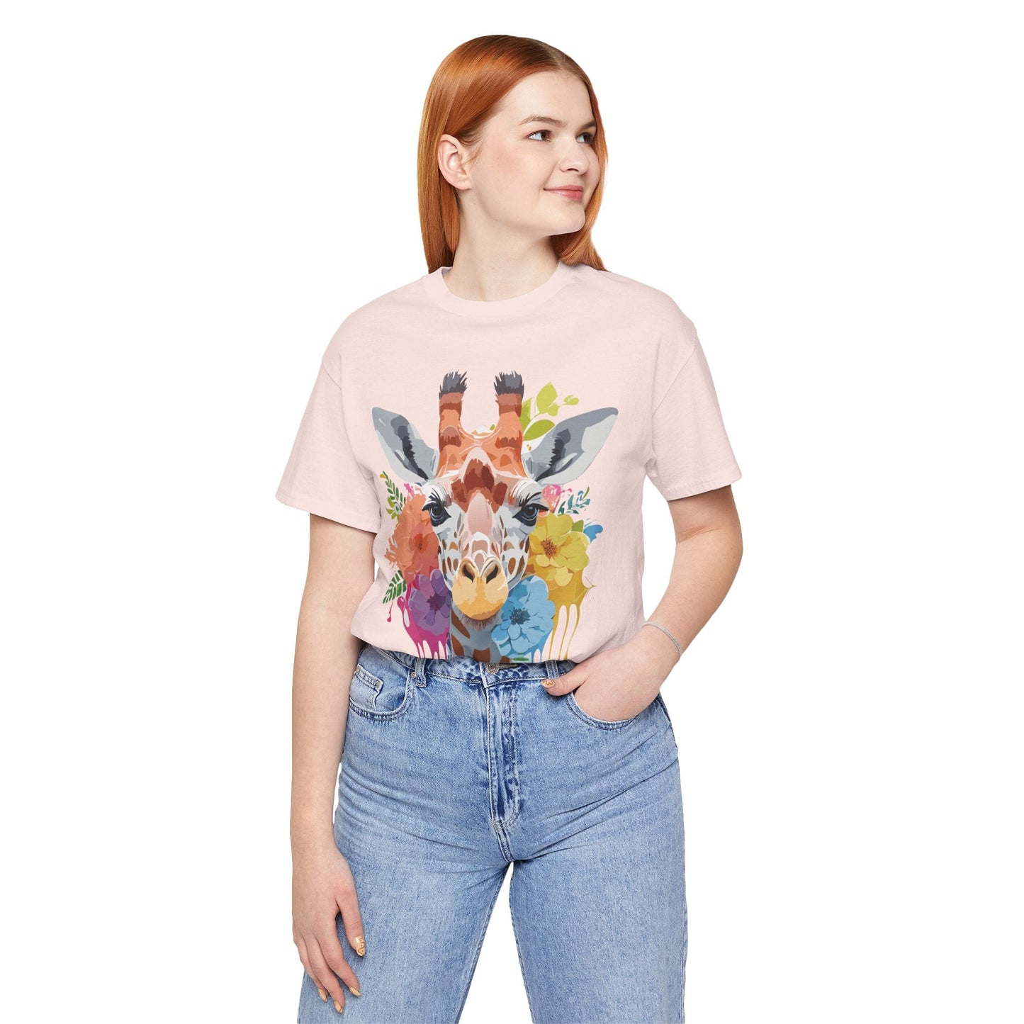 Giraffe Graphic Tee Unisex Jersey Short Sleeve Adelpha Vintage Inspired Artwork Design