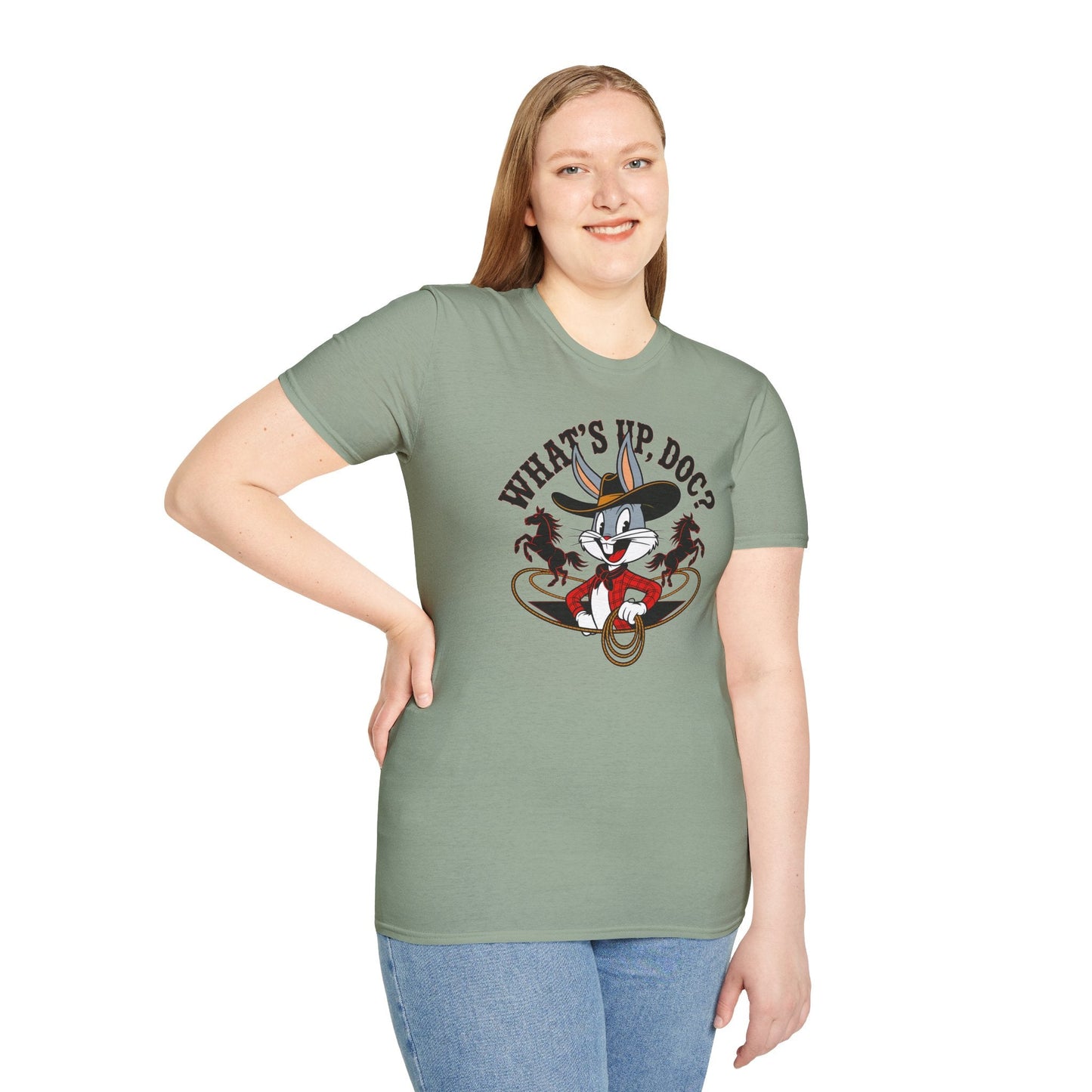Cartoon Bunny Graphic Unisex Cotton Animal Animation Artwork Design Tee 41