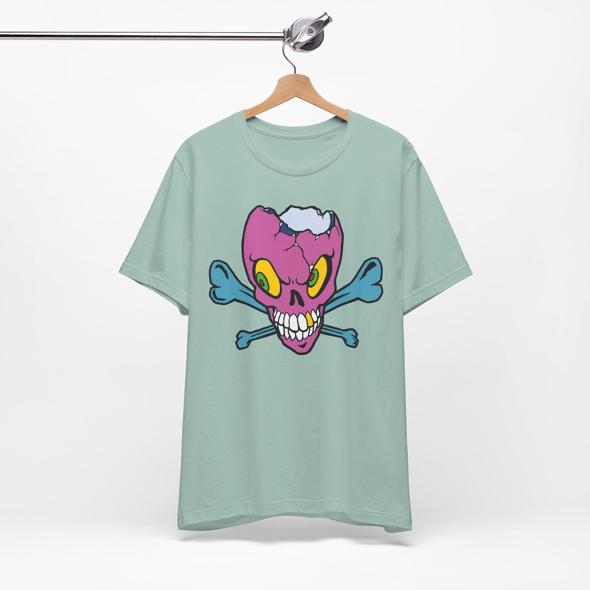 Purple Skull Graphic Design Tee, Skull Shirt, Vintage Tees, Art Design T-Shirt, Vintage Graphic Tee, Art Shirts with Skulls 5