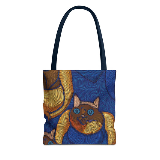 Denim Fabric Imitation Print Unisex Canvas Bag Poly Spun 3 Sizes Tote Bag 190-8