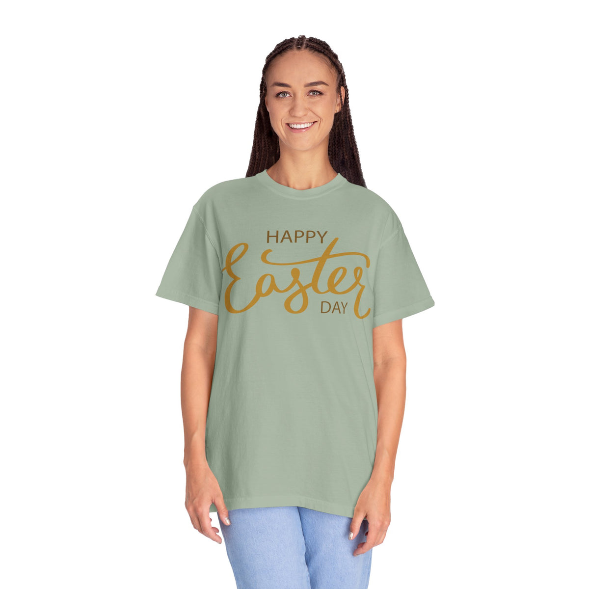 Happy Easter Day T-Shirt, Tee Shirt with Easter Signature, T Shirt with Easter Prints, Tee Shirt with Easter Design