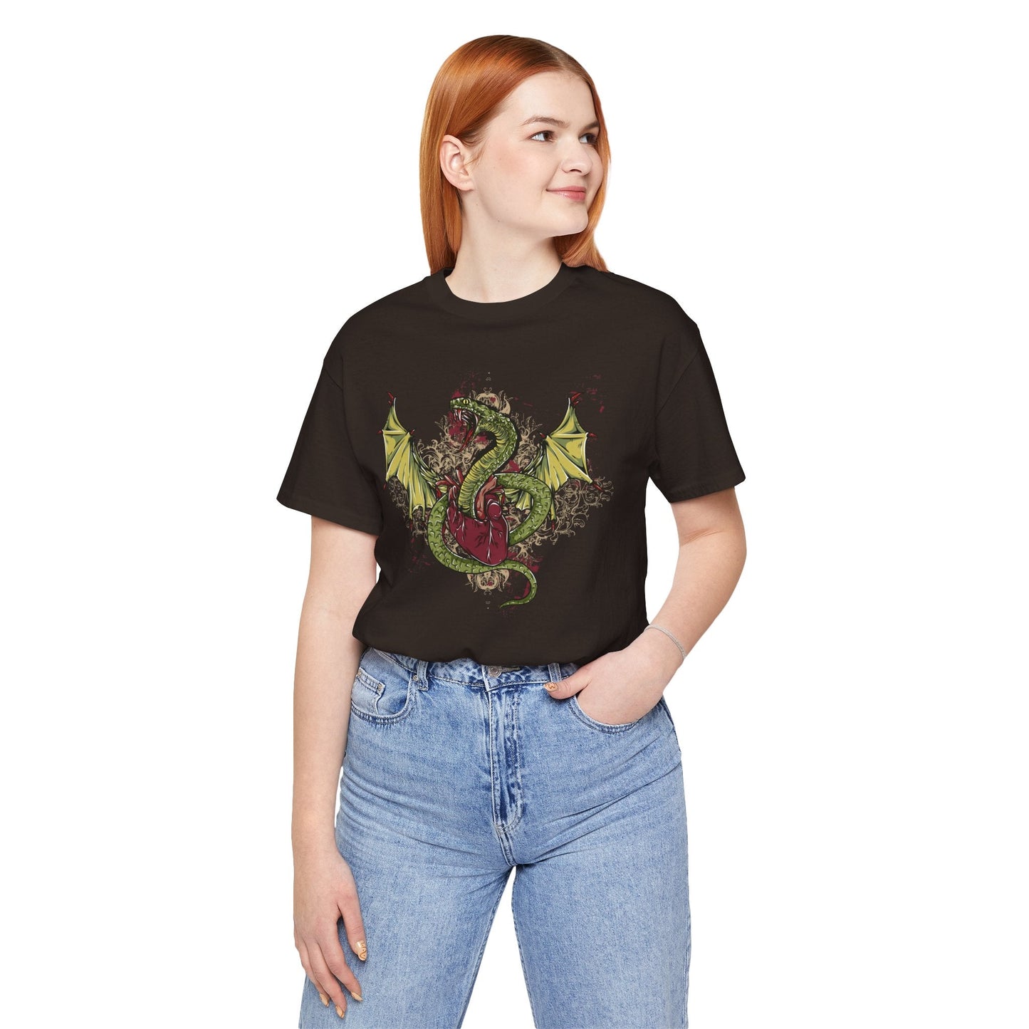 Dragon Illustration Graphic Unisex Cotton T-Shirt r29