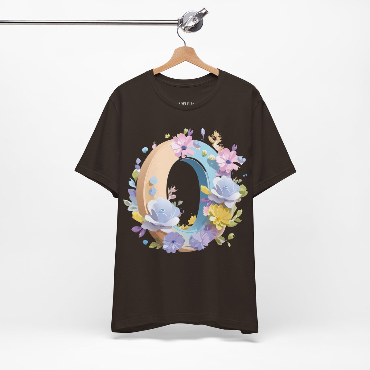 Letter O Graphic Unisex Cotton Bella+Canvas Tee with Art Letter Design