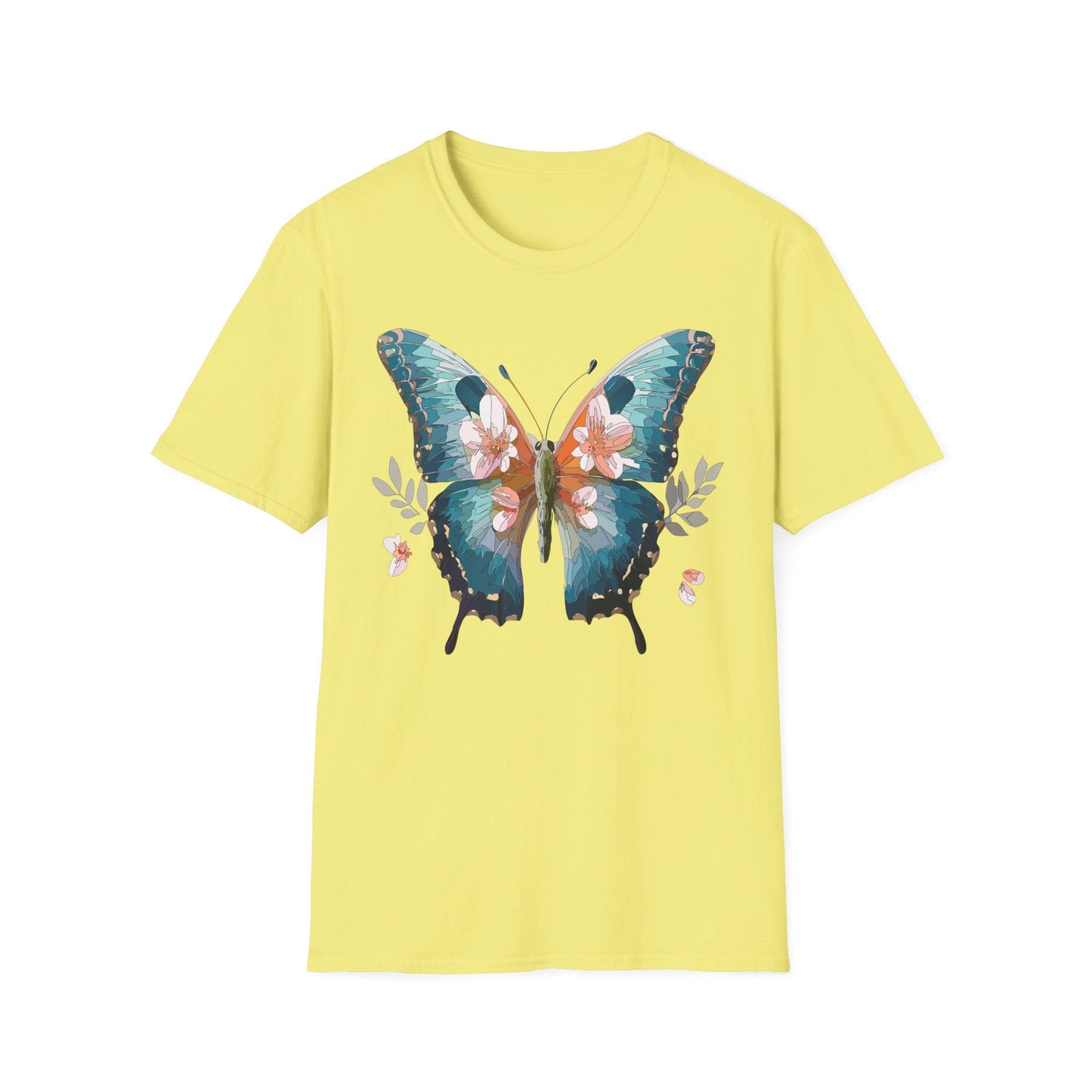 Butterfly Shirt Unisex T Shirt Monarch Butterfly Print Gildan Softstyle 64000 Cotton Tee Classic