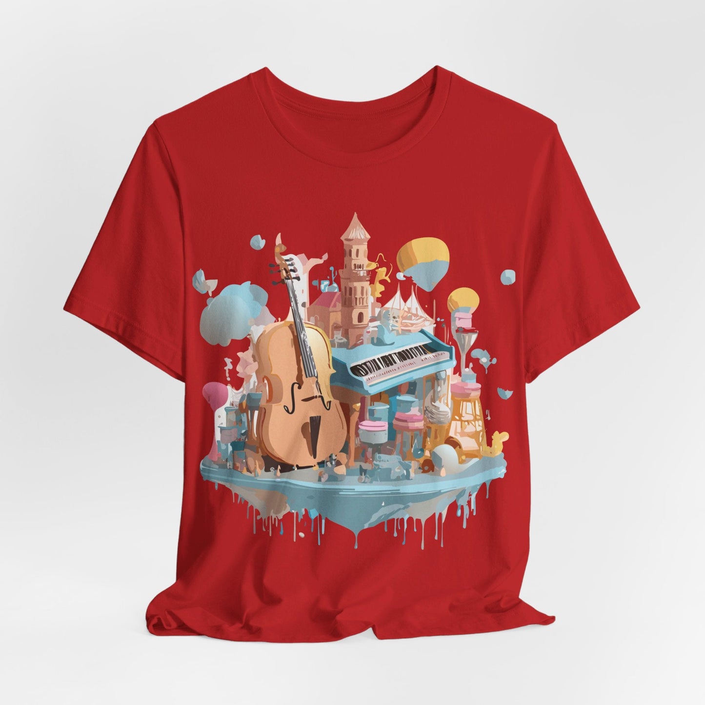 Music Graphic Tee Unisex Vintage Art Design By Adelpha Premium Short Sleeve T Shirt