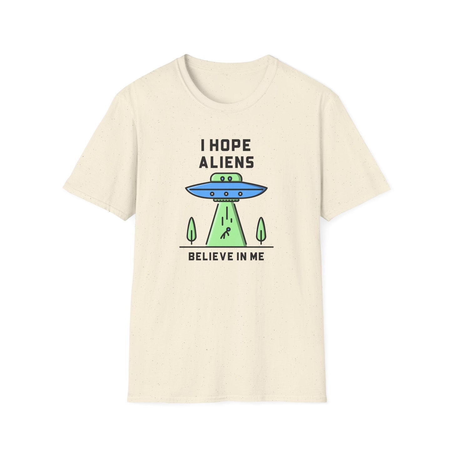 Alien UFO TShirt  I Hope Aliens Believe In Me Cute SciFi Graphic Tee