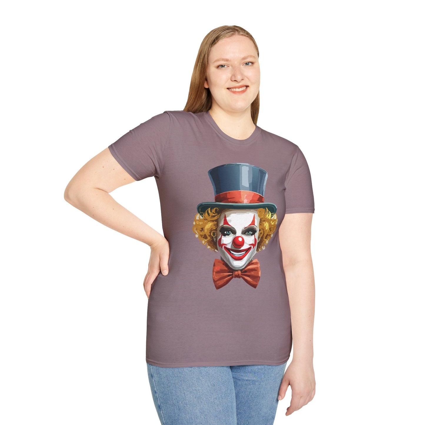 Clown Shirt T Shirt With Clown Funny Man Circus Shirt Scary Man Tee Unisex Gildan Softstyle 64000