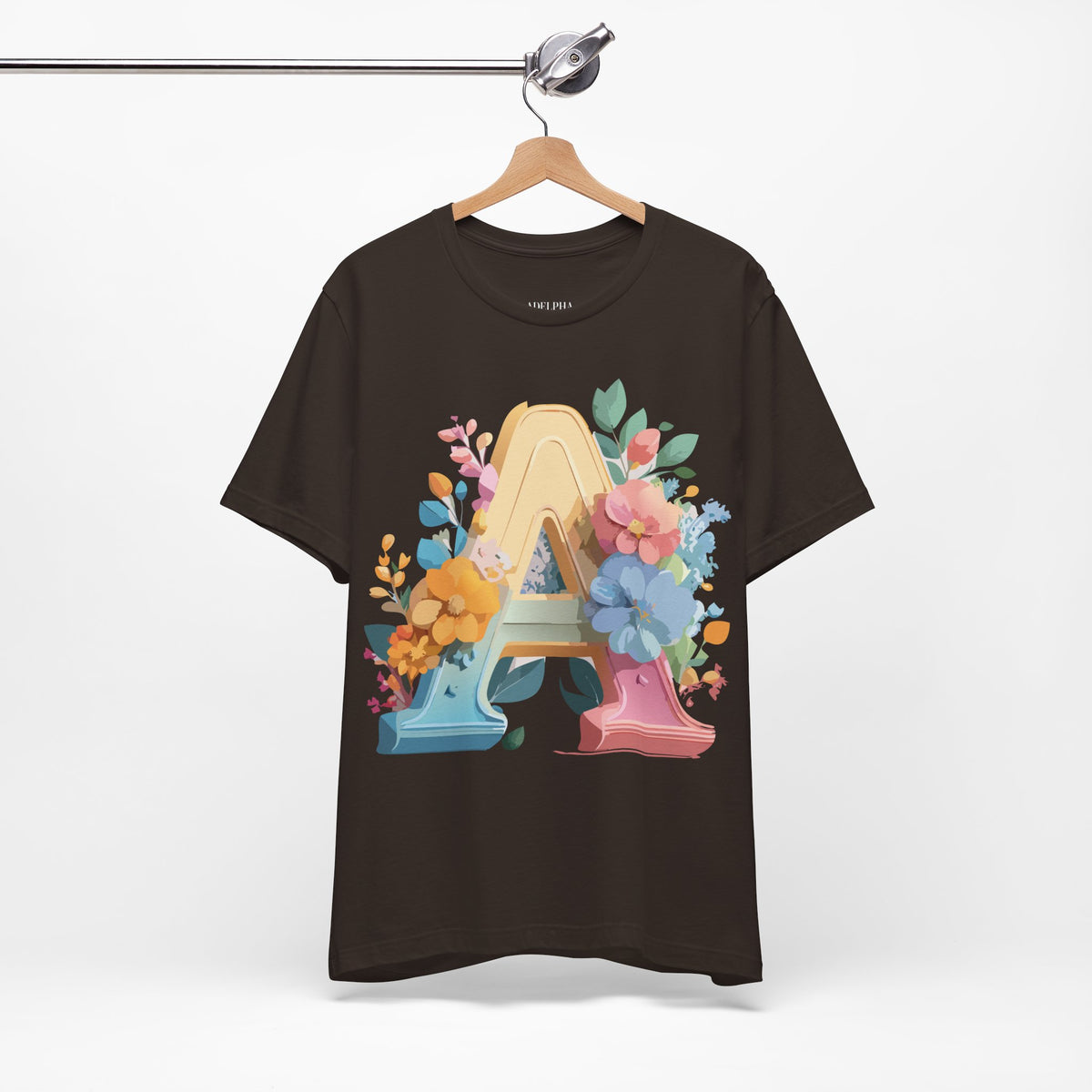 Letter A Graphic Unisex Cotton Bella+Canvas Tee with Art Letter Design