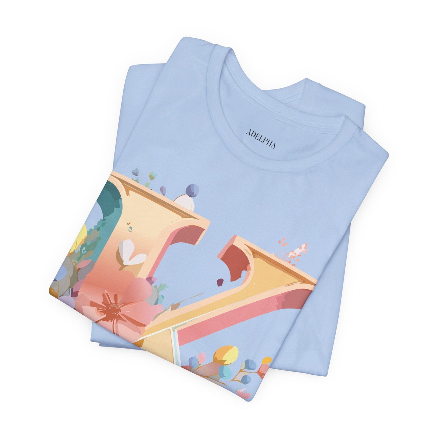 Letter K Shirt Unisex Graphic Tee With Vintage Inspired Artwork By Adelpha Short Sleeve