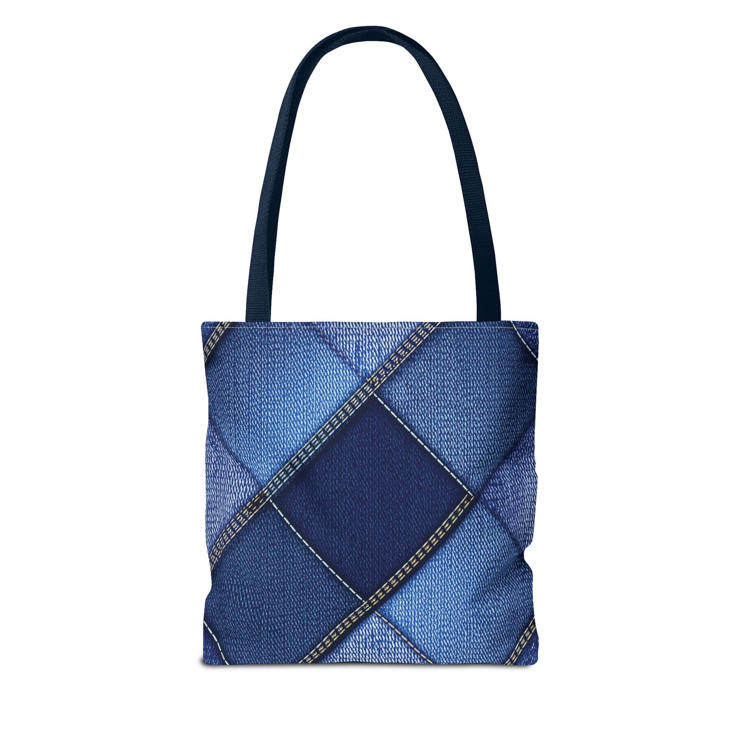 Denim Fabric Imitation Print Unisex Canvas Bag Poly Spun 3 Sizes Tote Bag 105